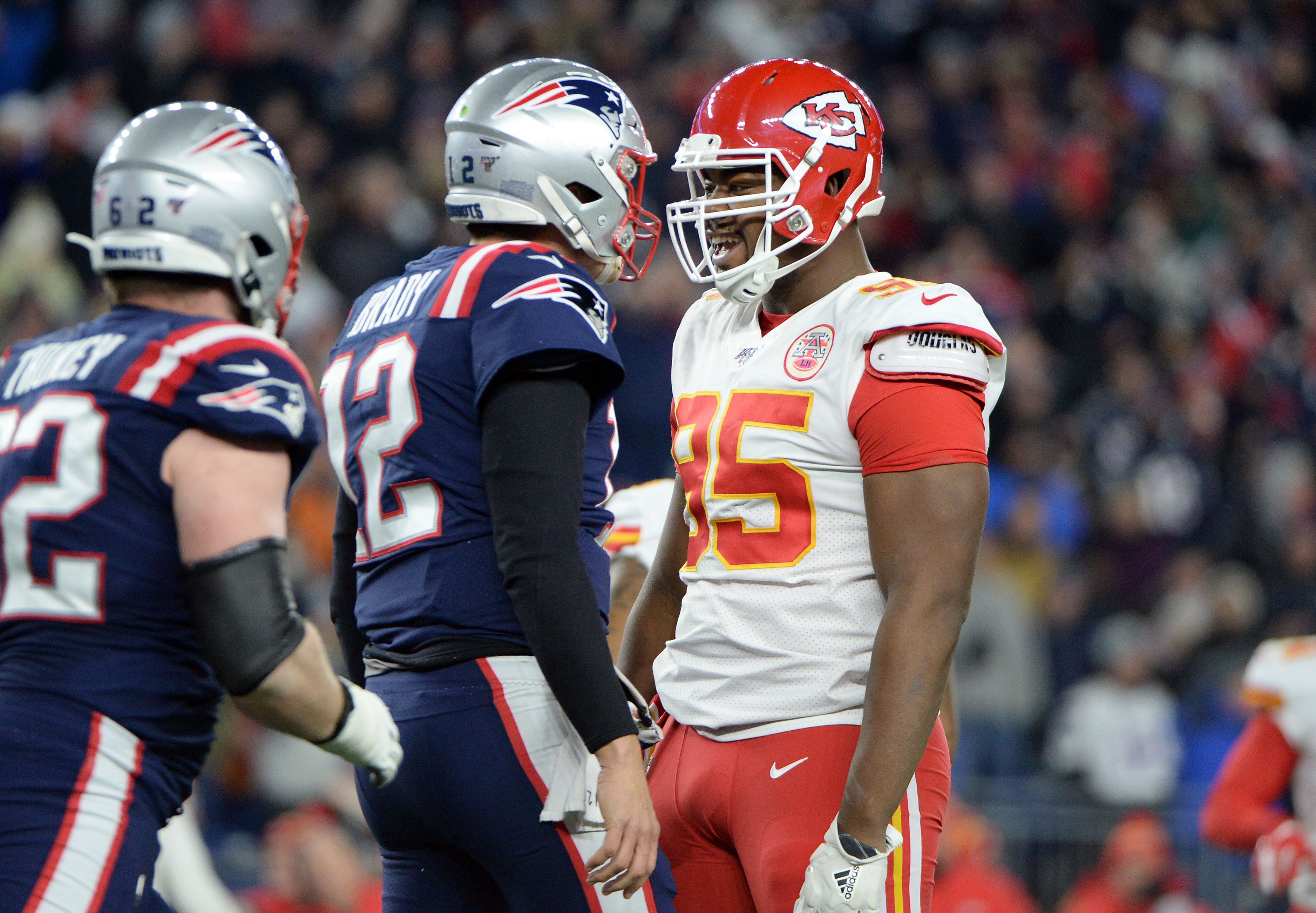 Patriots and Chiefs players