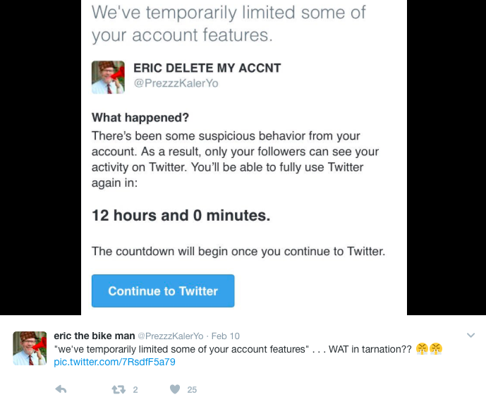 Twitter Puts Bad Users In Time Out
