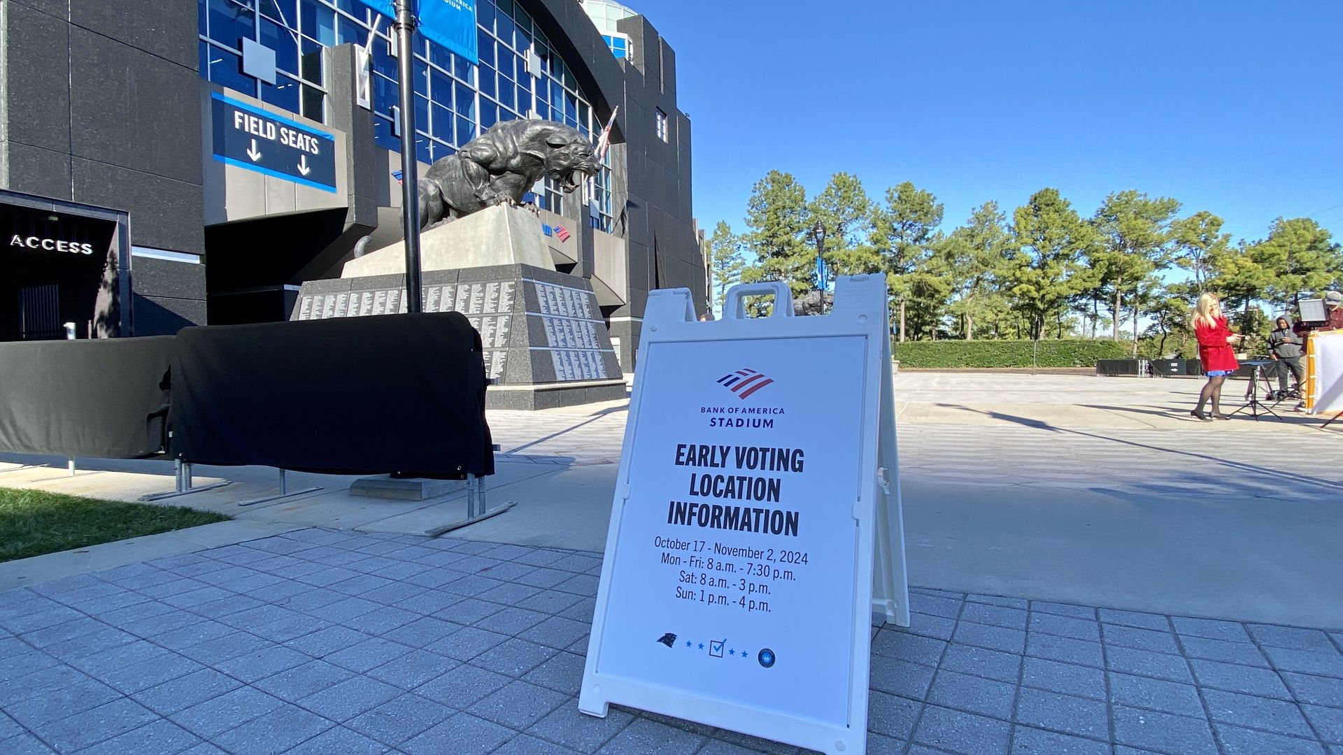 polling place at bank of america stadium
