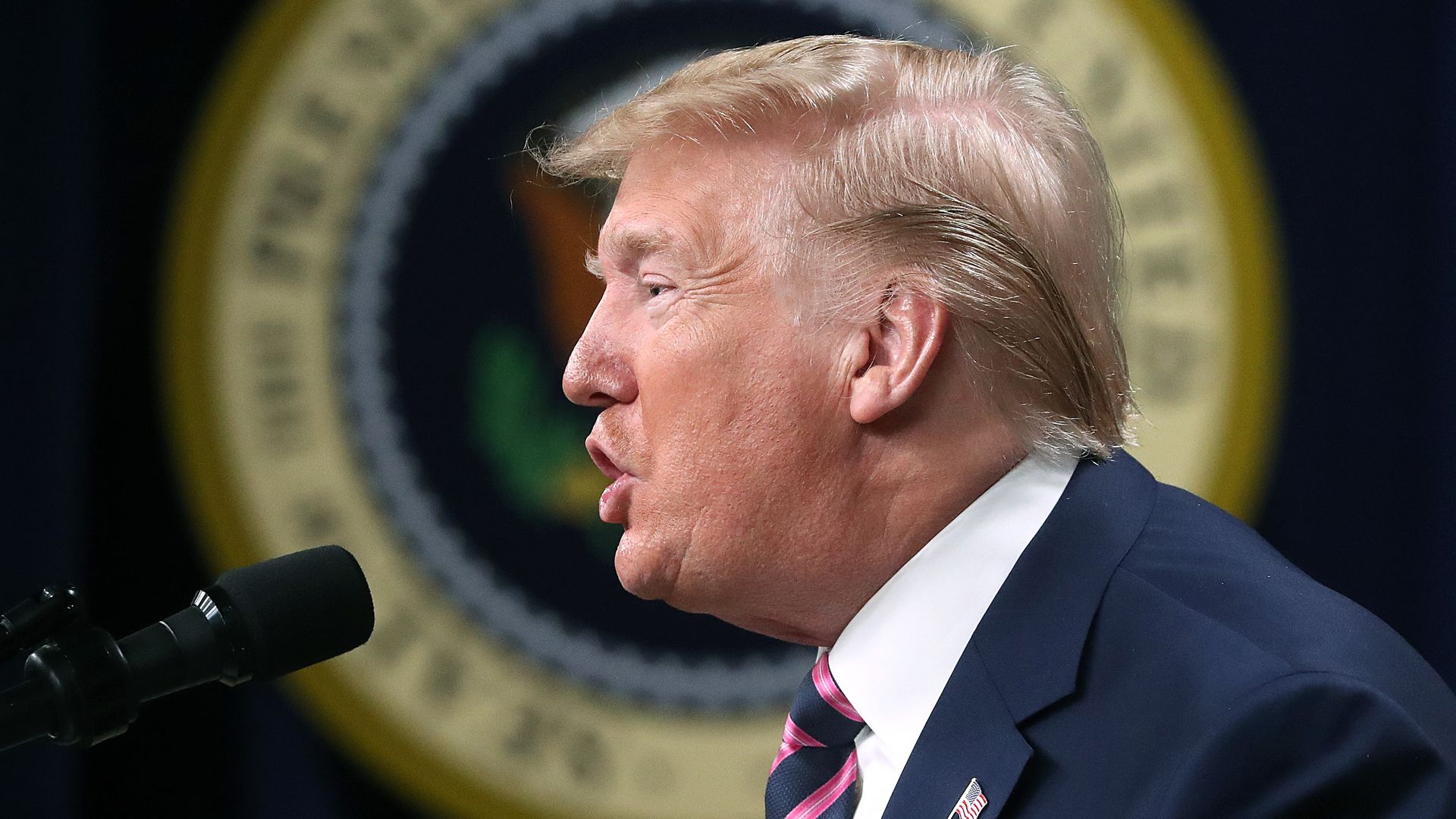 Trump speaking.
