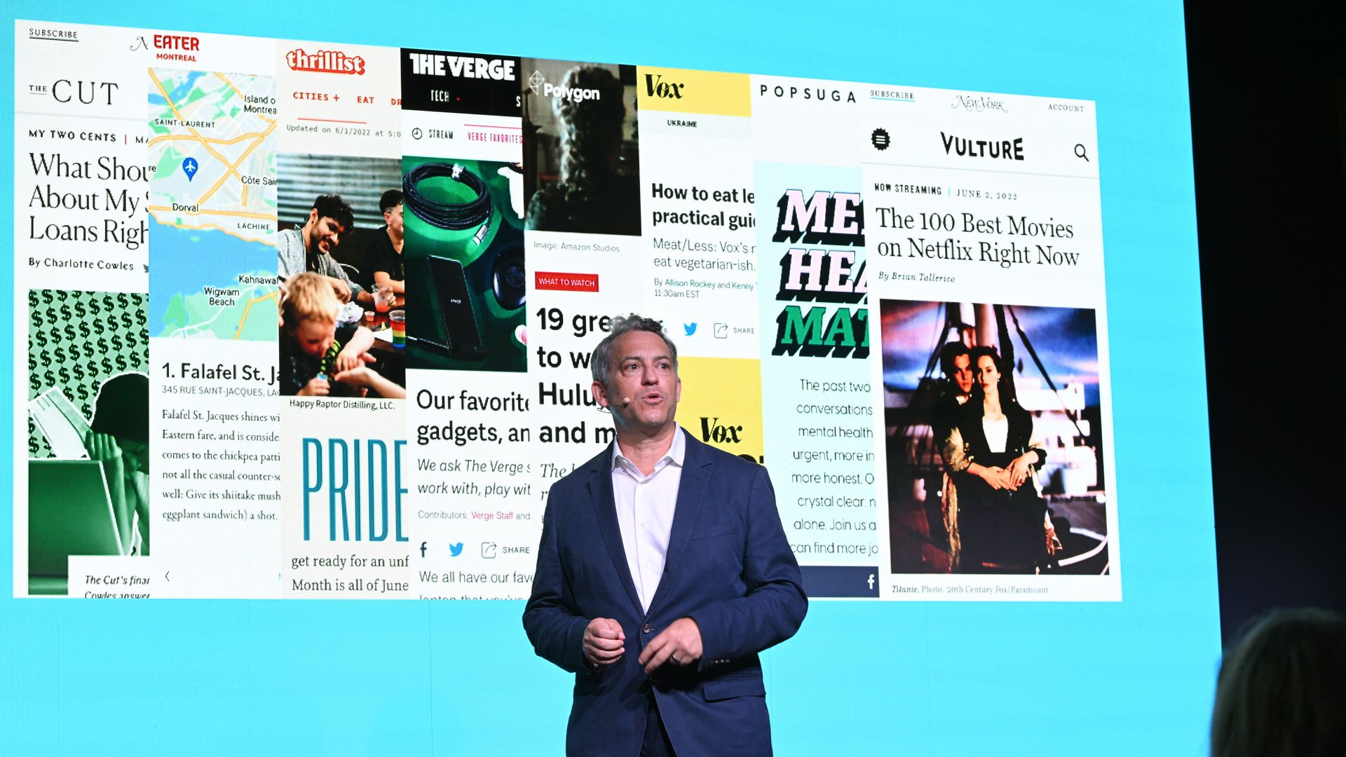 Jim Bankoff, CEO, Vox Media speaks on stage