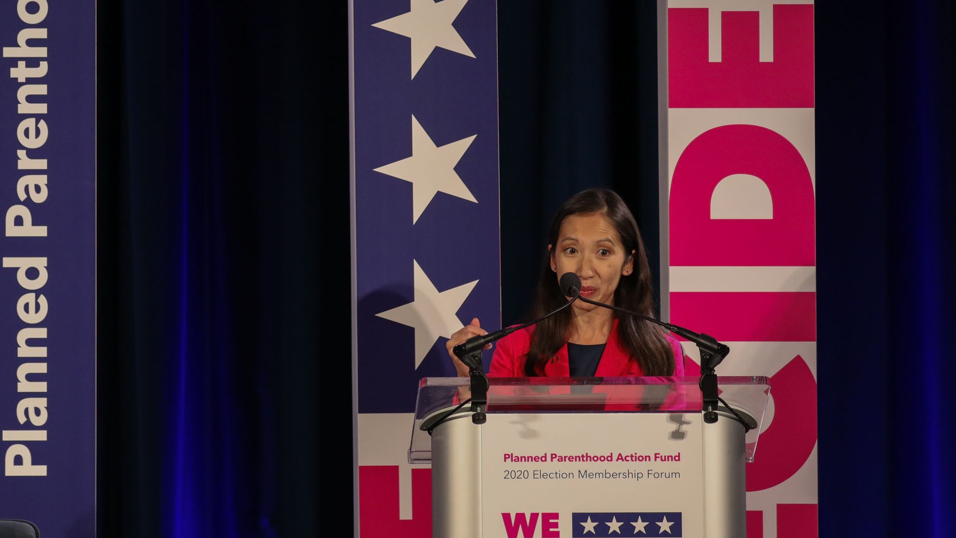 Dr. Leana Wen addresses the crowd at the We Decide: Planned Parenthood Action Fund 2020 Election Forum to Focus on Abortion and Reproductive Rights event in Columbia, SC on June 22