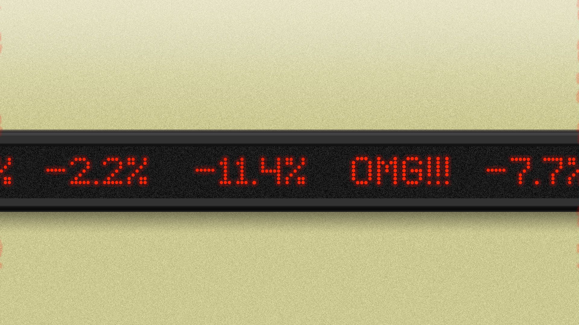 A stock ticker reading OMG