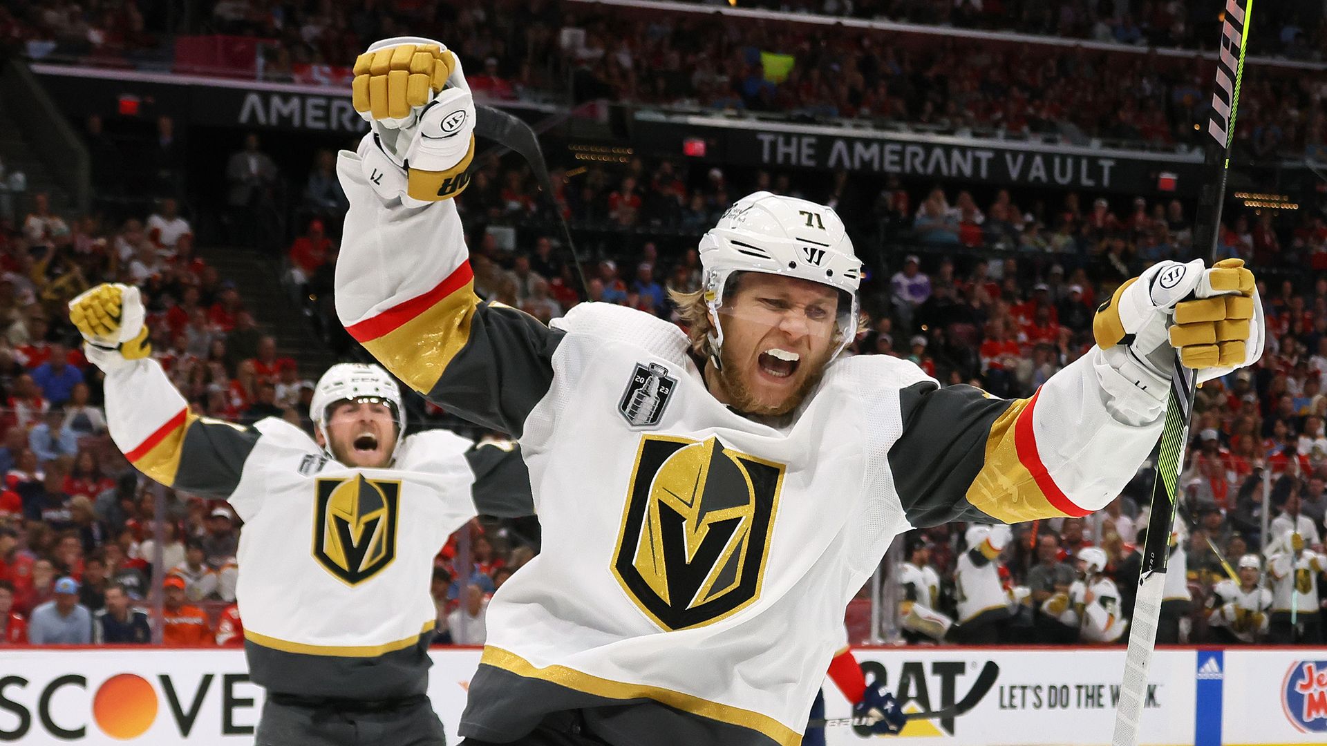 vegas players celebrate