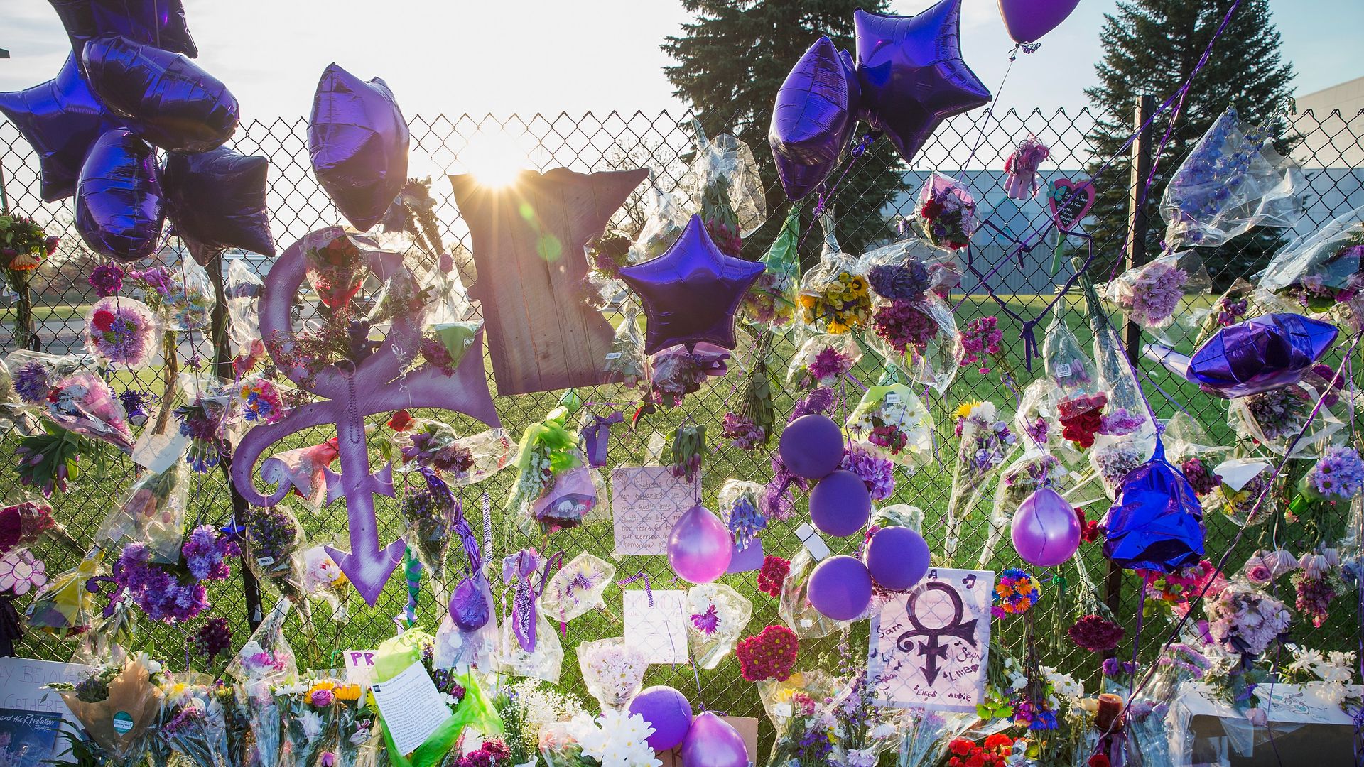 prince mementos outside paisley park