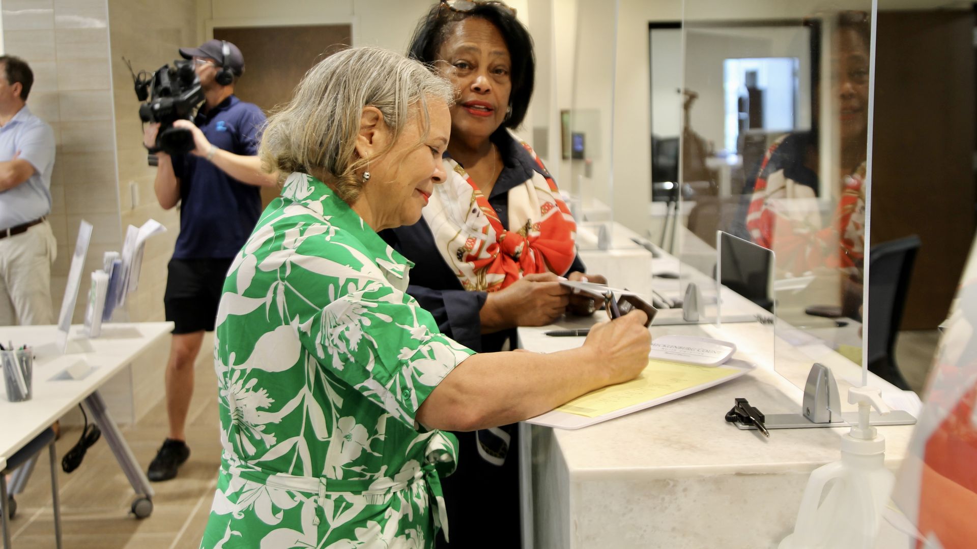 Lyles files to run at the Board of Elections office on Kenilworth Ave.