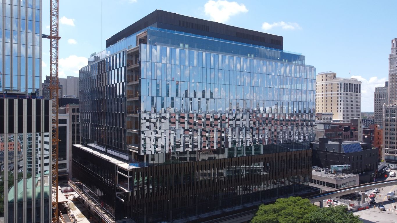 Hudson's Site tower getting taller Axios Detroit