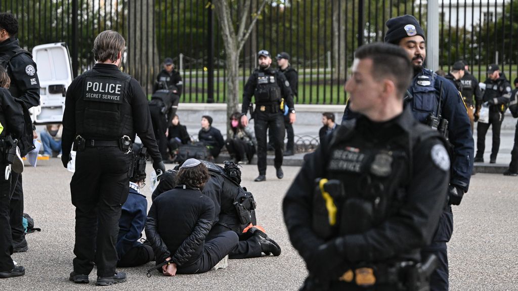 Jewish Groups Arrested At White House Israel-hamas War Protest C