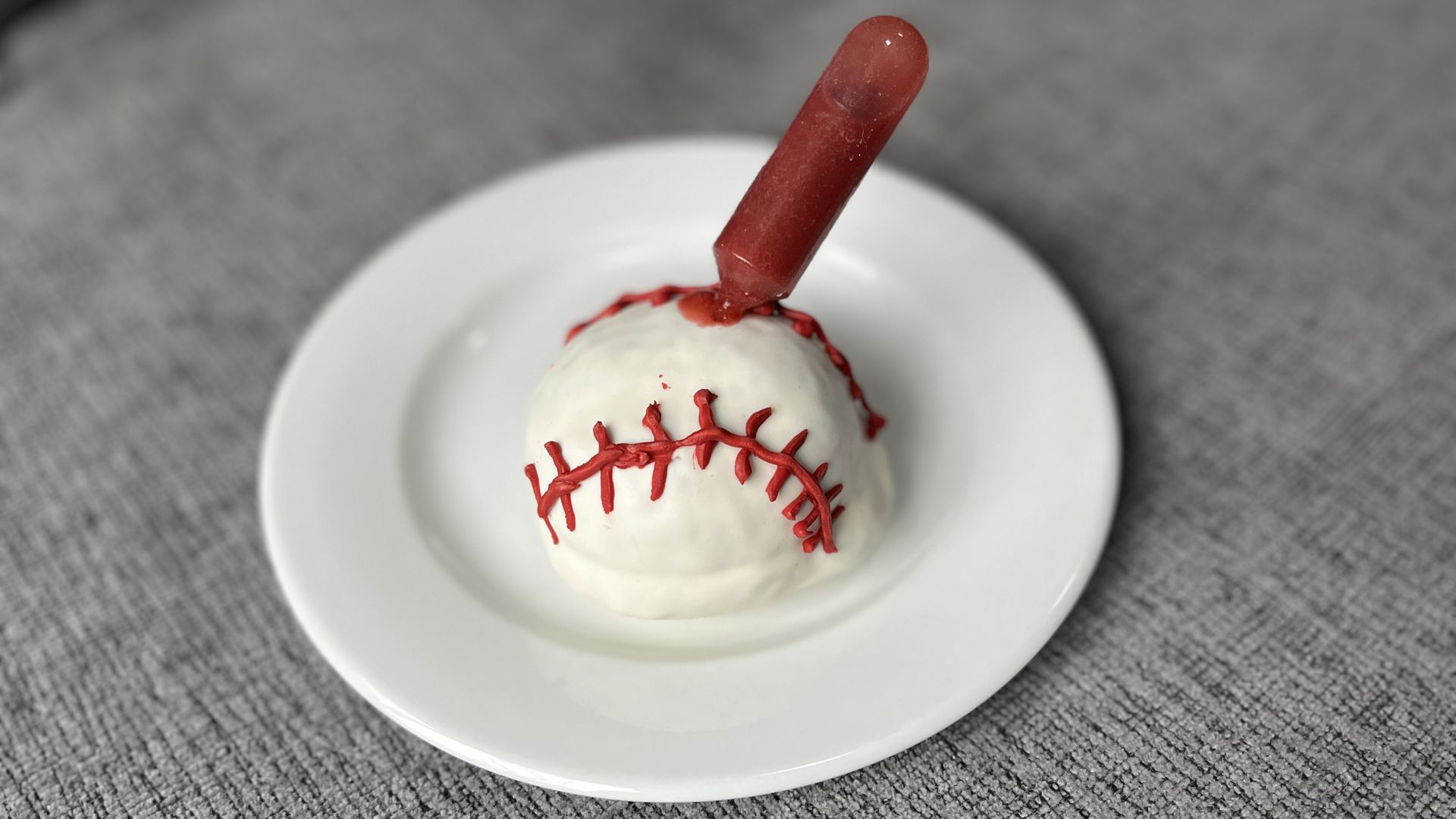 baseball shaped doughnut 