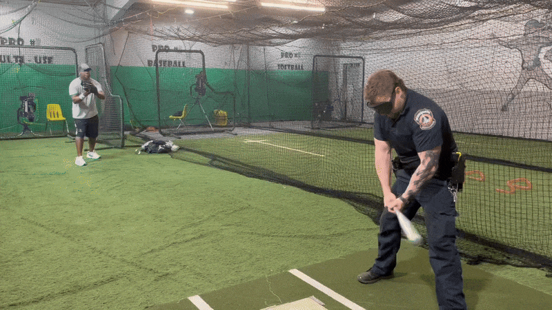IMPD beep baseball practice
