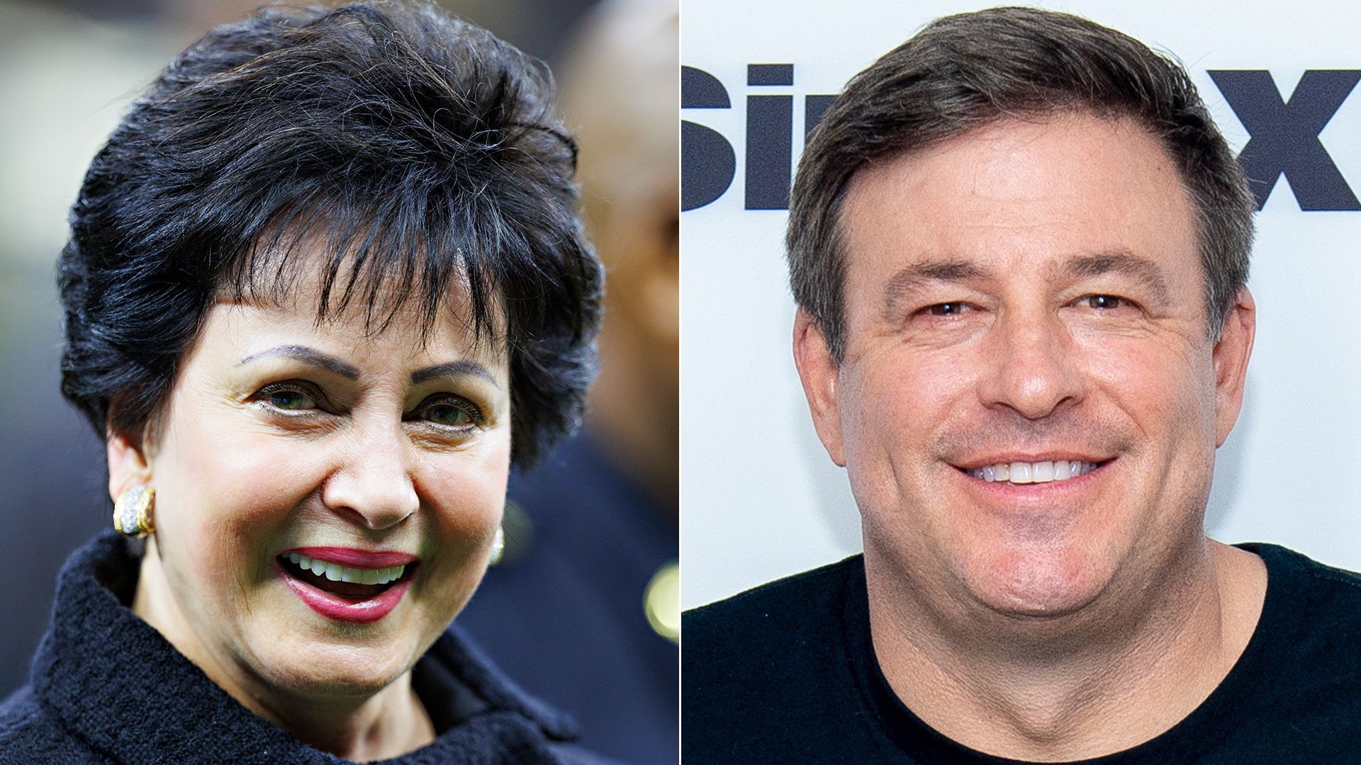 Photo shows Gayle Benson and Todd Graves.