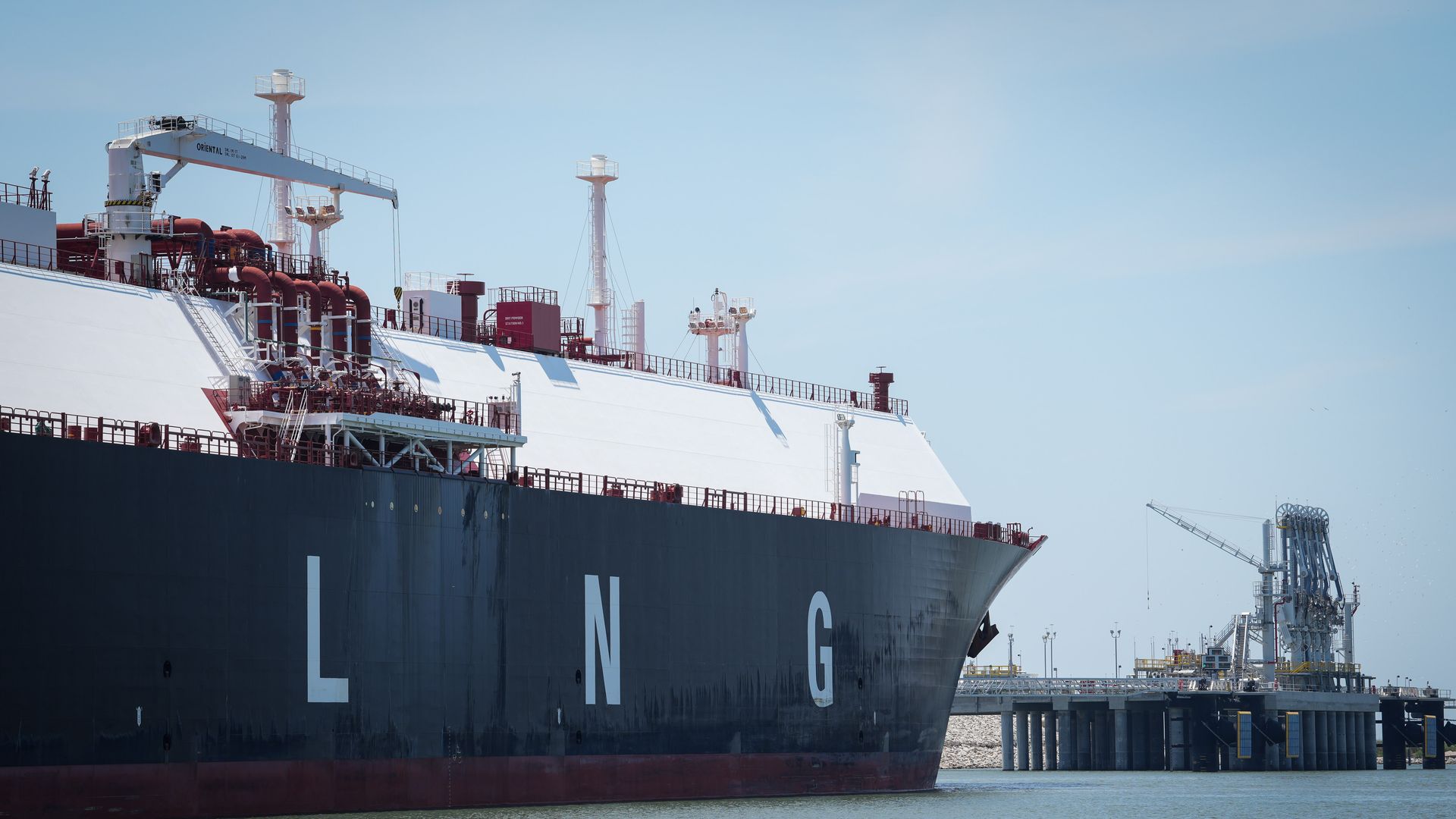 LNG tanker in Louisiana