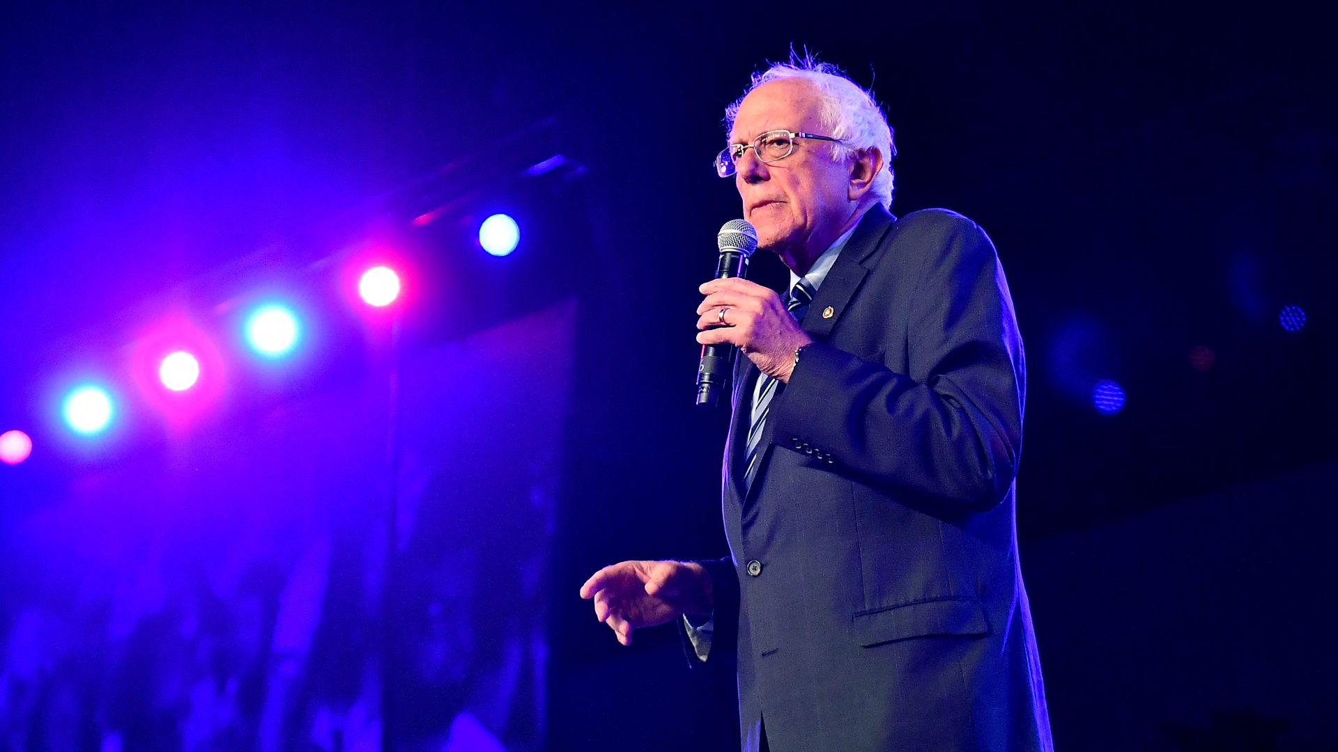 Bernie Sanders on stage