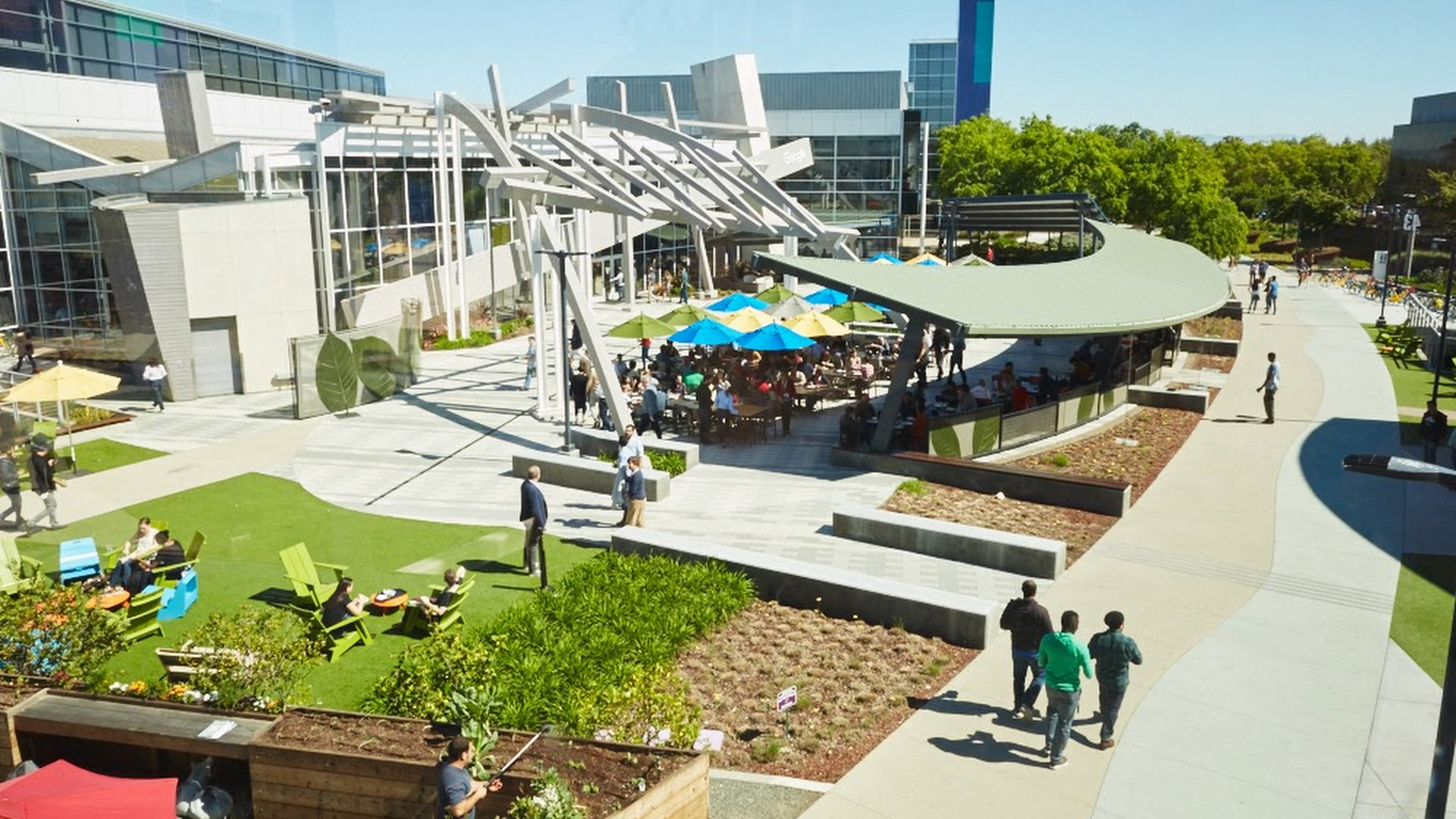 A building at Google's Mountain View, Calif. campus.