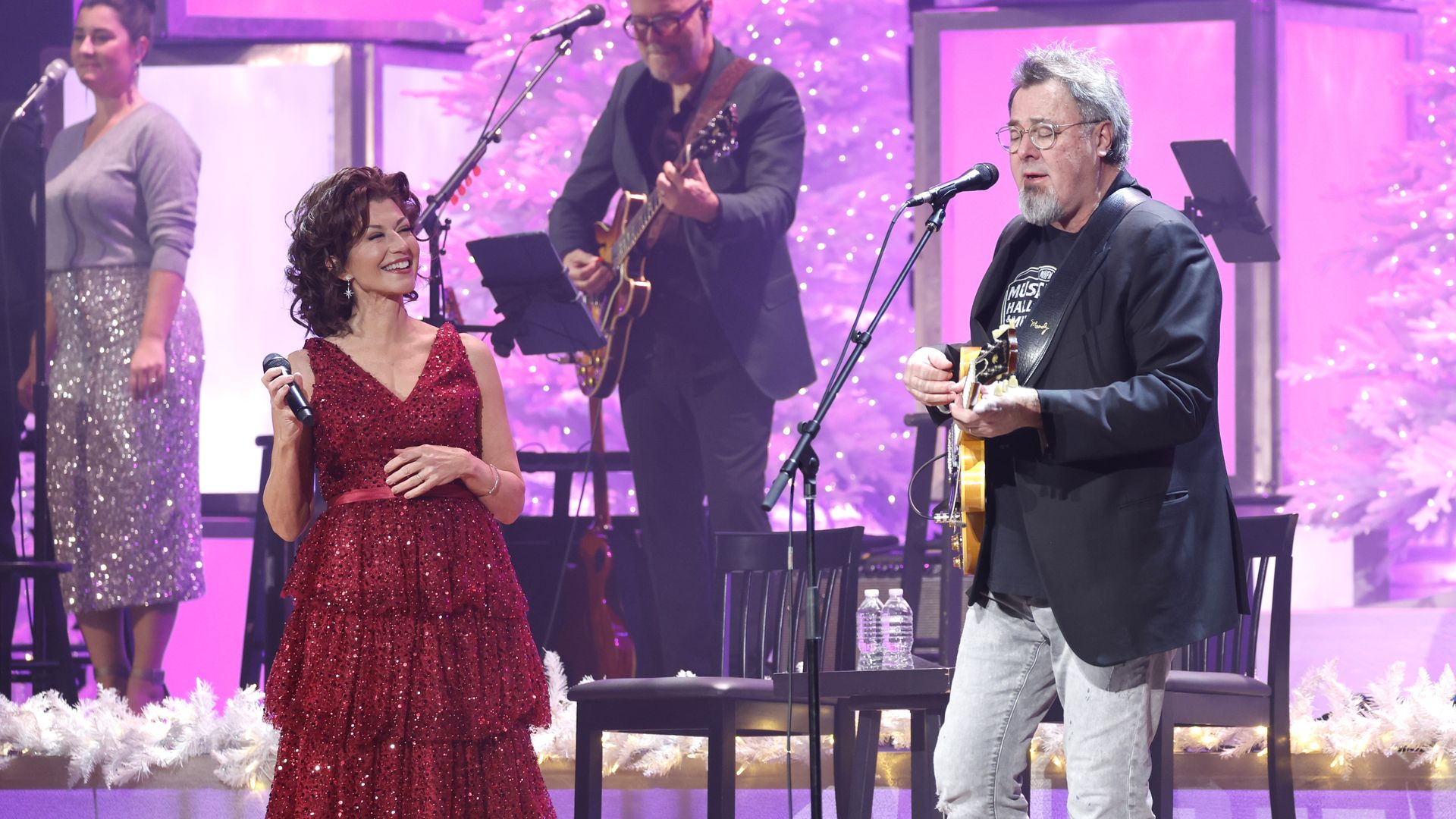 Amy Grant and Vince Gill perform at the Ryman Auditorium