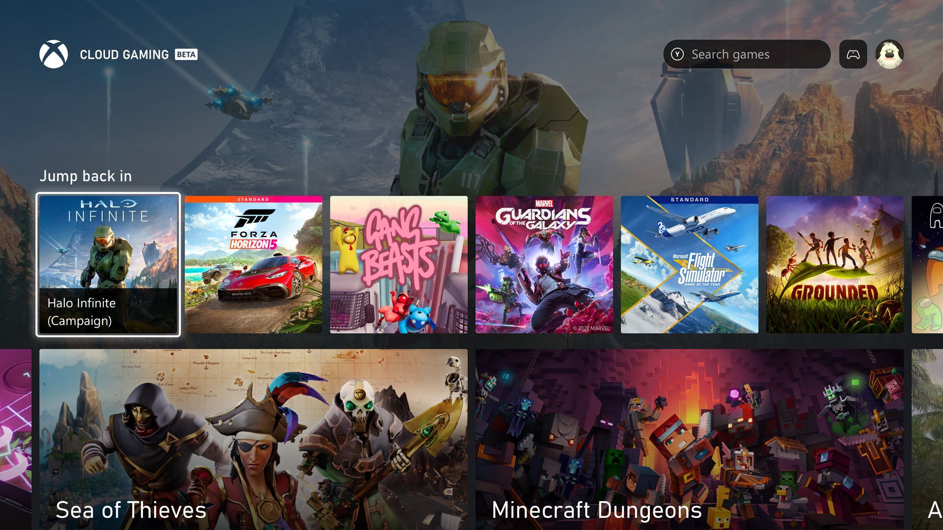 A screenshot of the Xbox TV app.