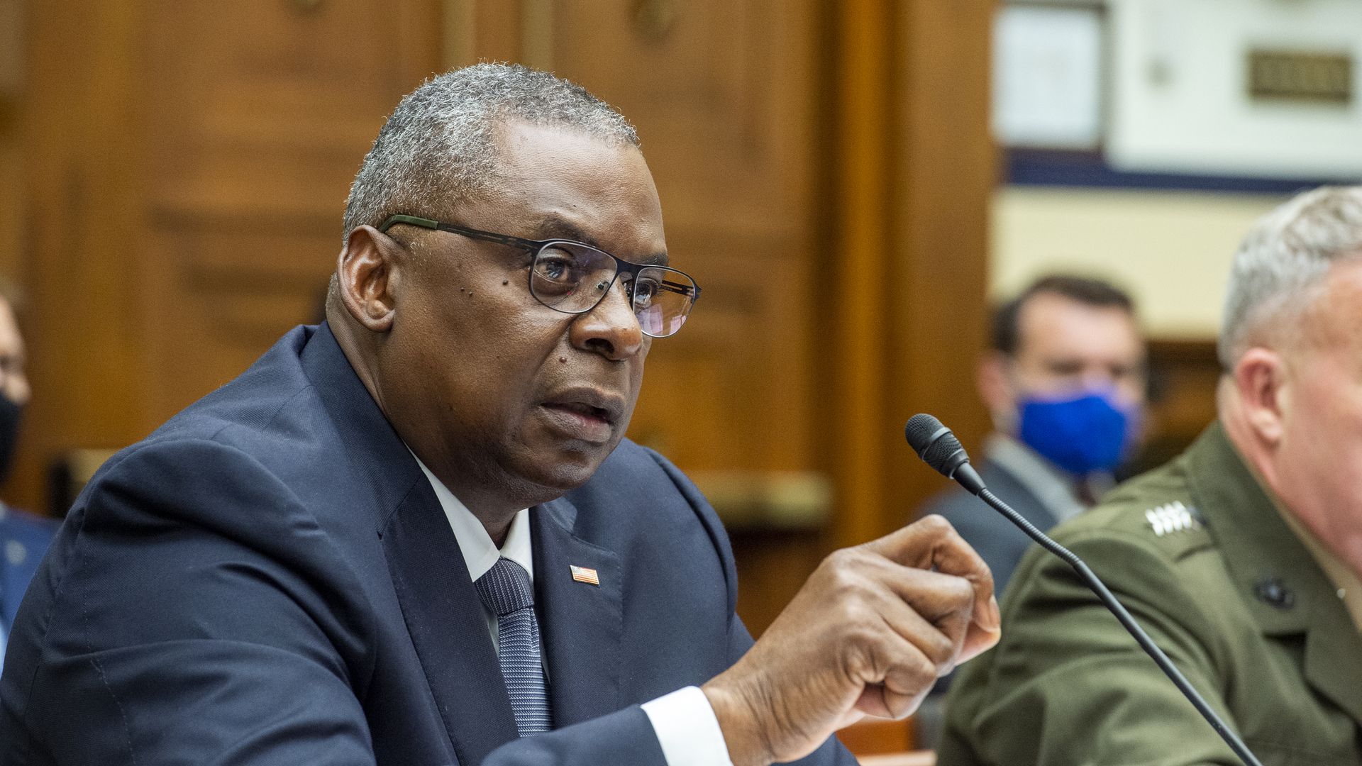 Photo of Lloyd Austin speaking at a hearing
