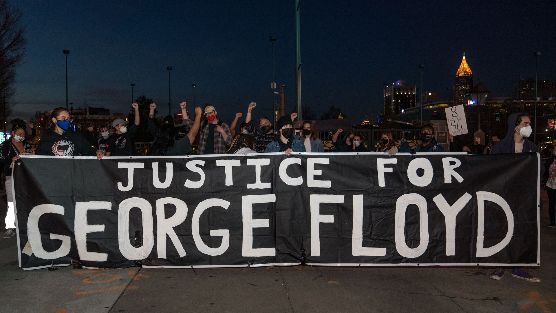 Justice for George Floyd sign