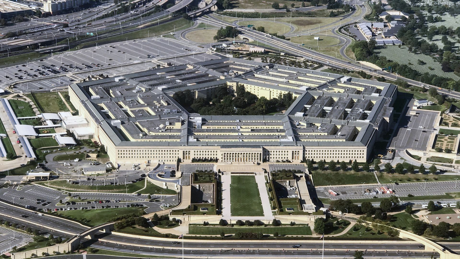 Aerial view of the Pentagon