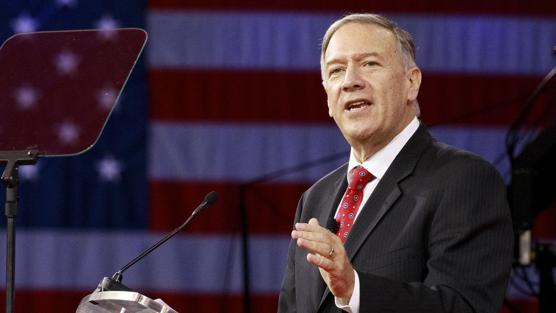 Michael Pompeo, former U.S. secretary of state, speaks during the Conservative Political Action Conference (CPAC) in Orlando, Florida, U.S., on Friday, Feb. 25.