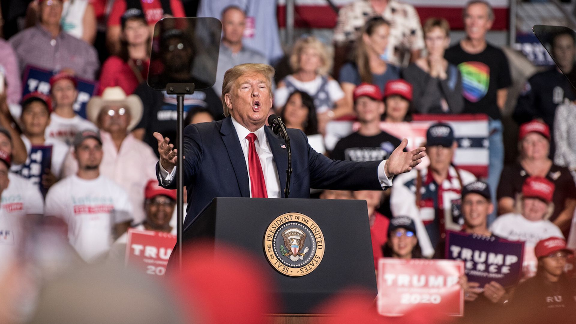 President Donald J. Trump speaks during his "Keep America Great Rally" on September 16