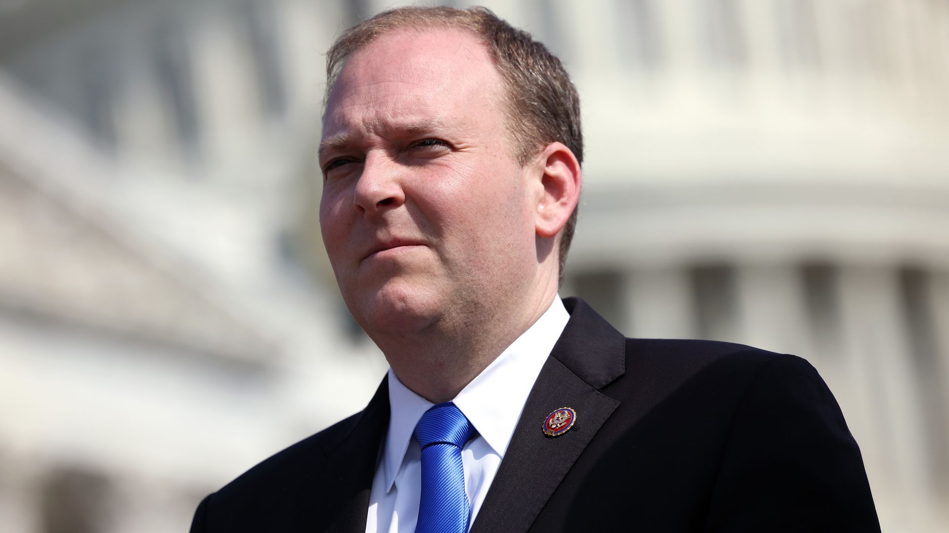 Rep. Lee Zeldin (R-NY) attends a press conference on the current conflict between Israel and the Palestinians on May 20, 2021.