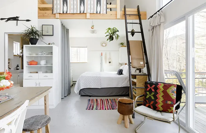 Eclectic and Stylish Cottage interior