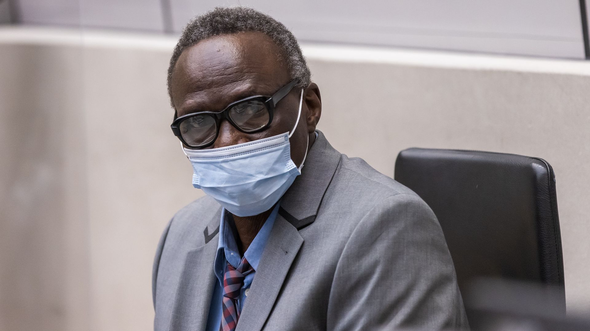 Ali Muhammad Ali Abd-Al-Rahman, commonly known as Ali Kushayb attends his trial on war crimes case from Sudanâs Darfur in The Hague, Sudan on May 24, 2021