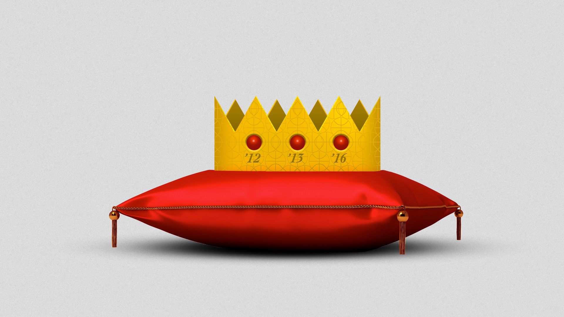 LeBron's crown on a pillow