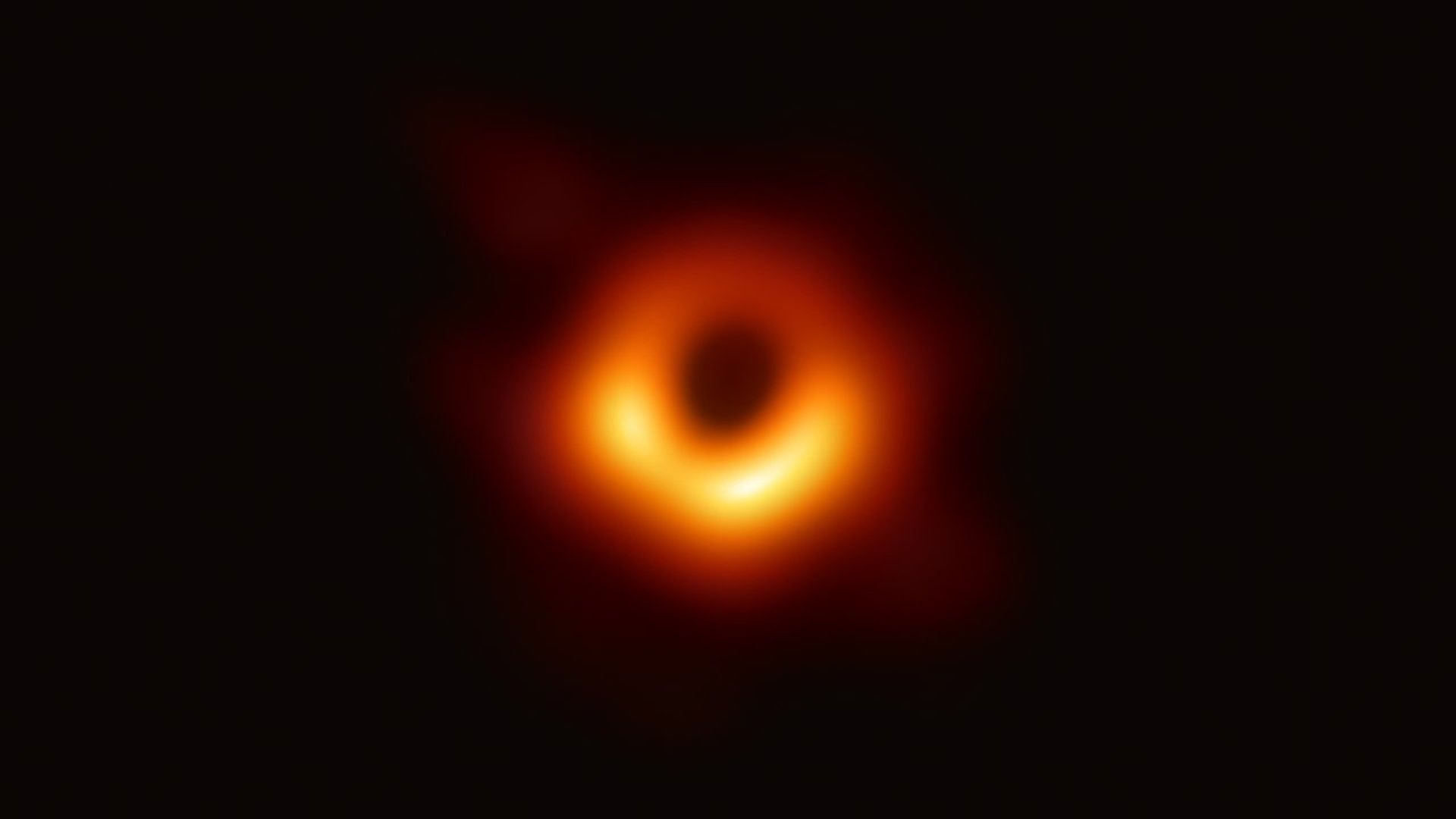 The first photo of a black hole.