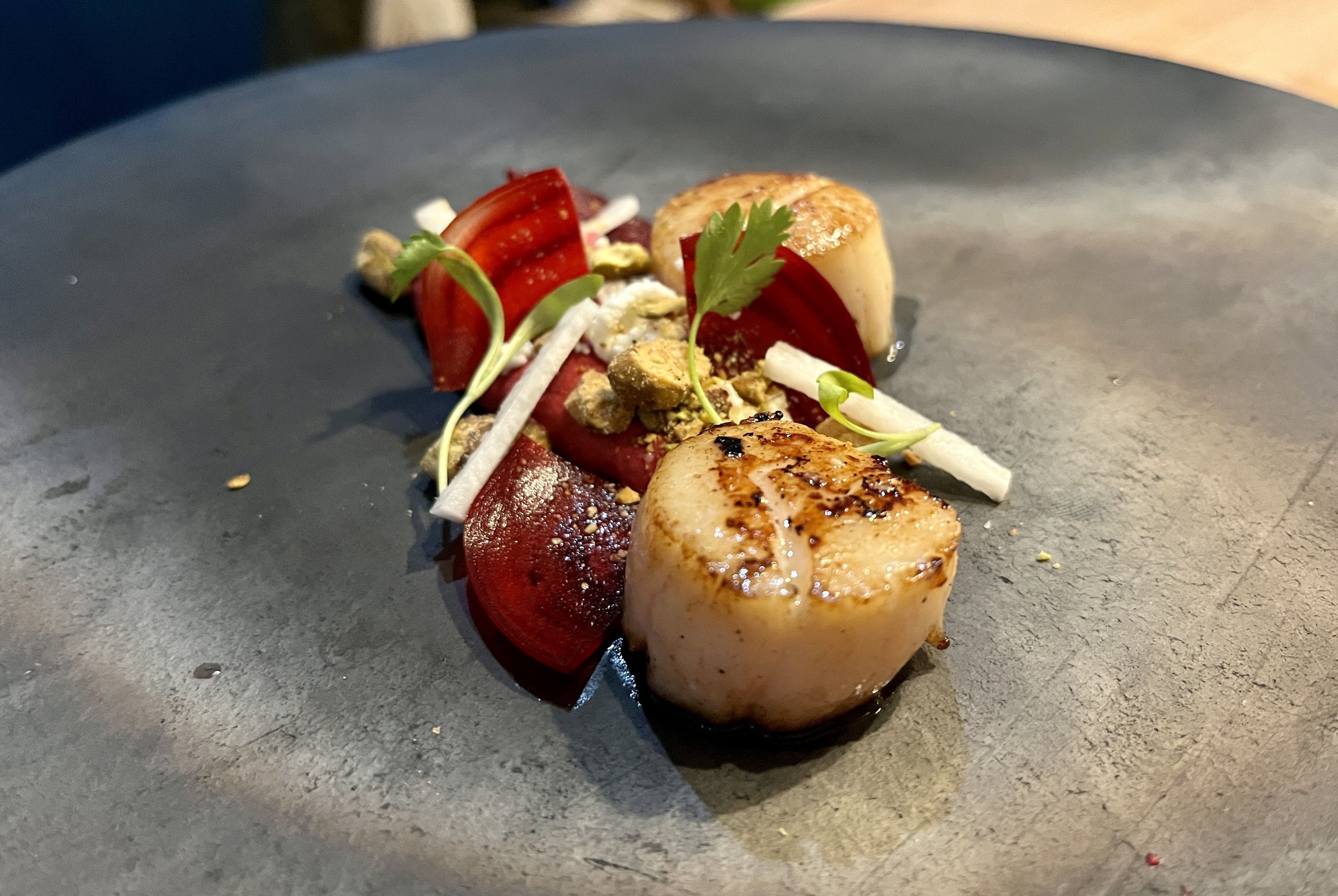 Photo of scallops on a grill 