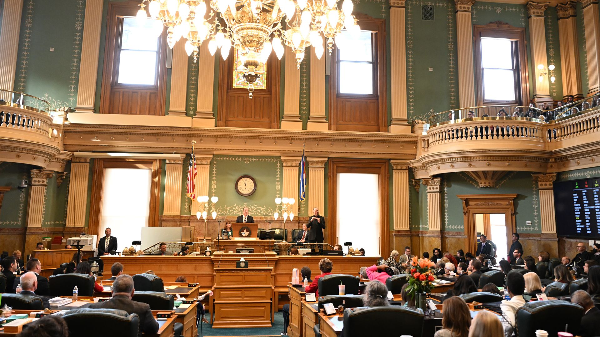 Gov. Jared Polis delivers an address to a joint session of the Legislature on Jan. 17. Photo: RJ Sangosti/The Denver Post
