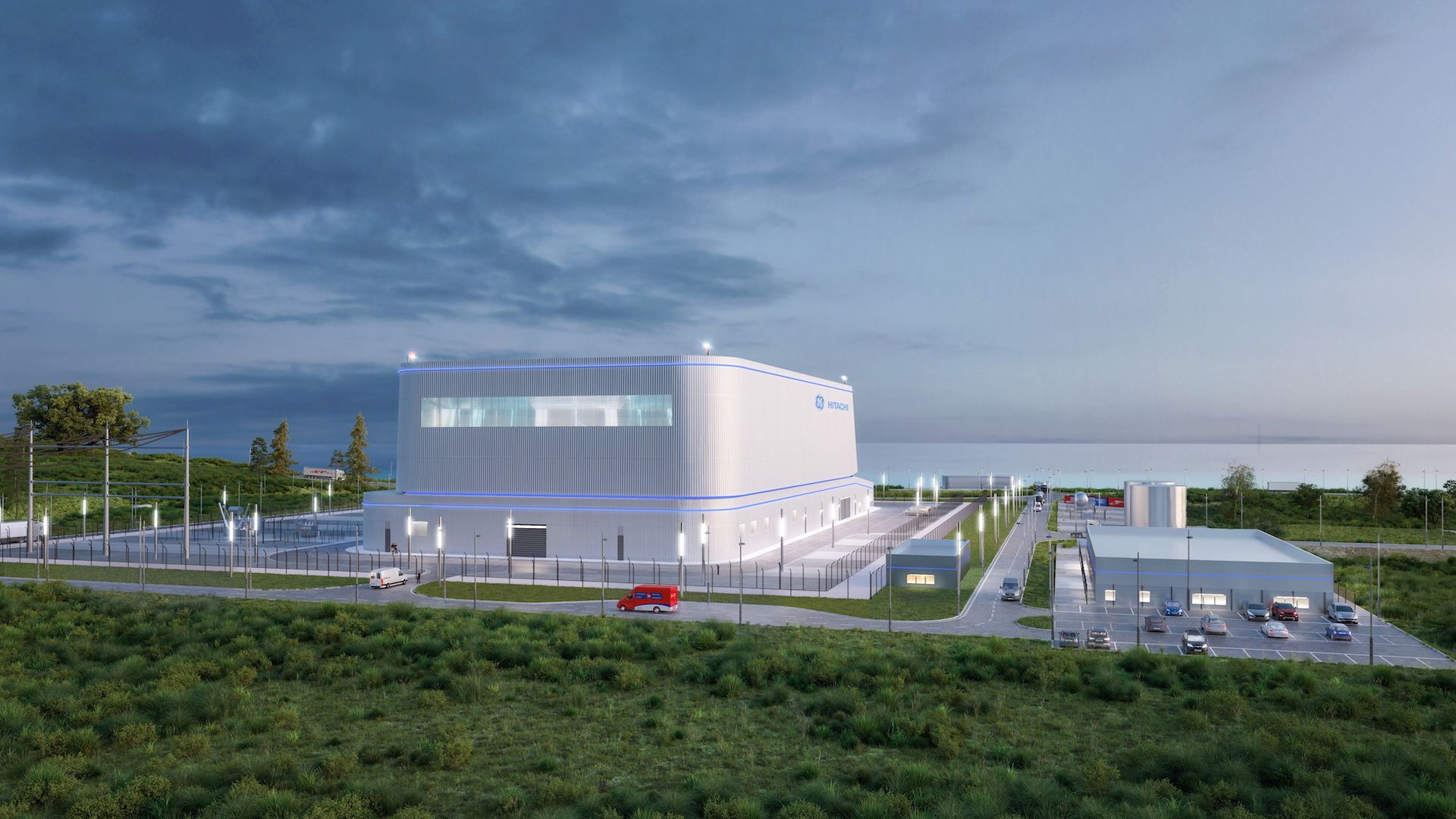 Artist's rendering of GE Hitachi Nuclear Energy's small modular reactor