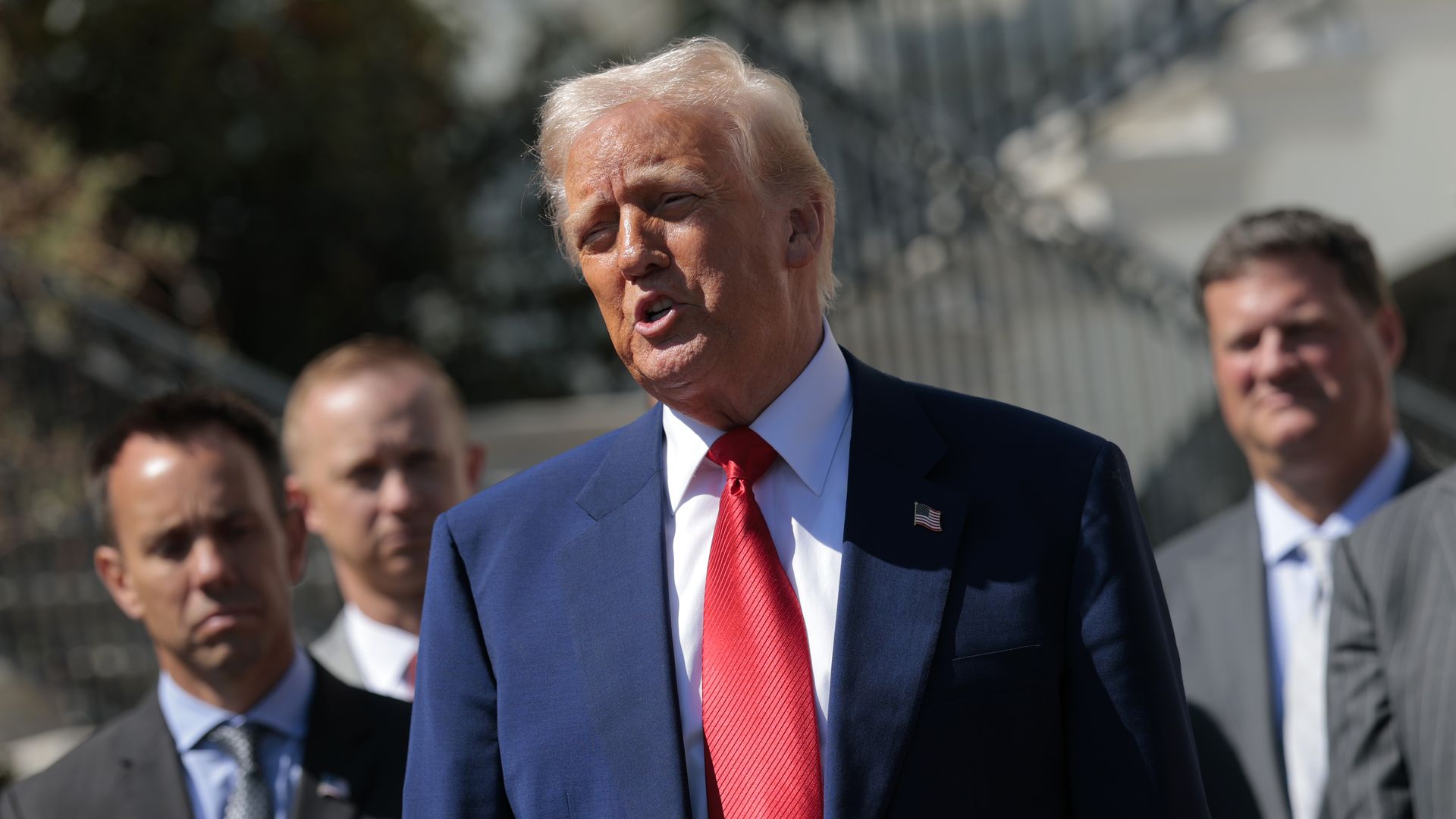 Trump speaks at White House