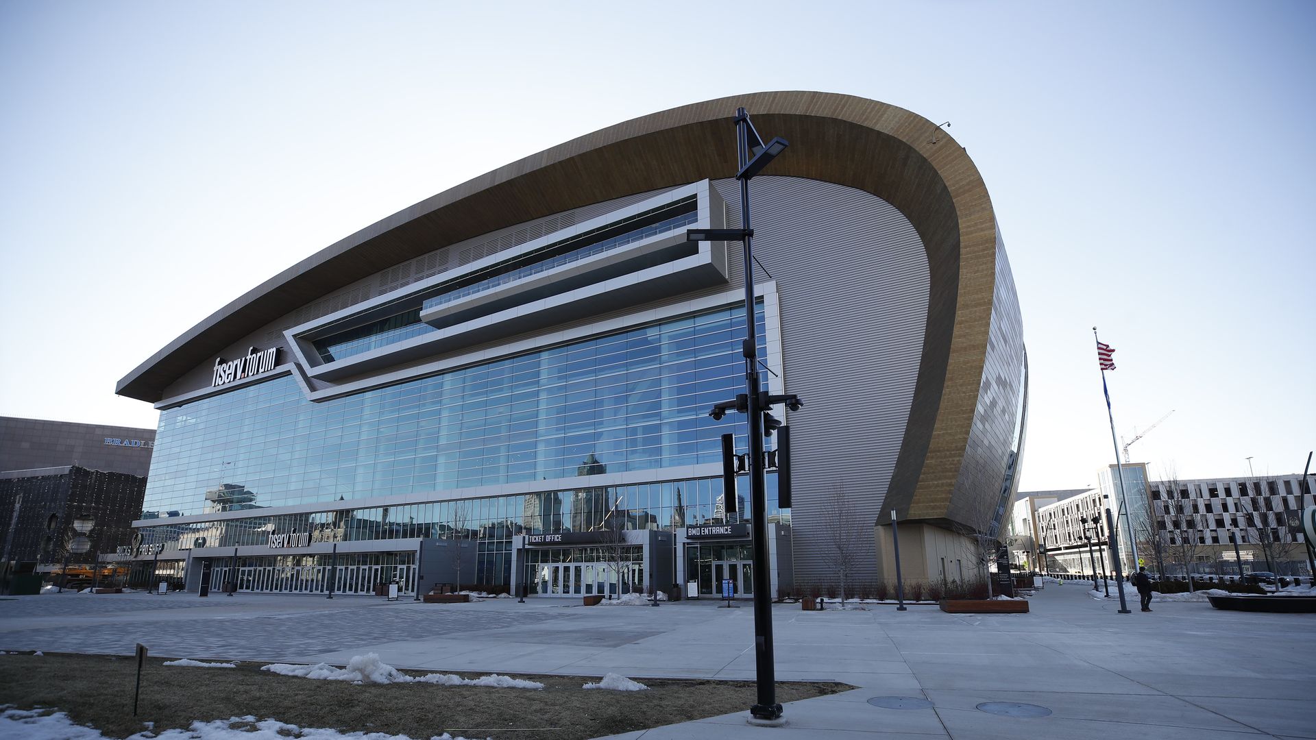 The fiserv.forum, the site of the 2020 Democratic National Convention, is seen in Milwaukee, Wisconsin