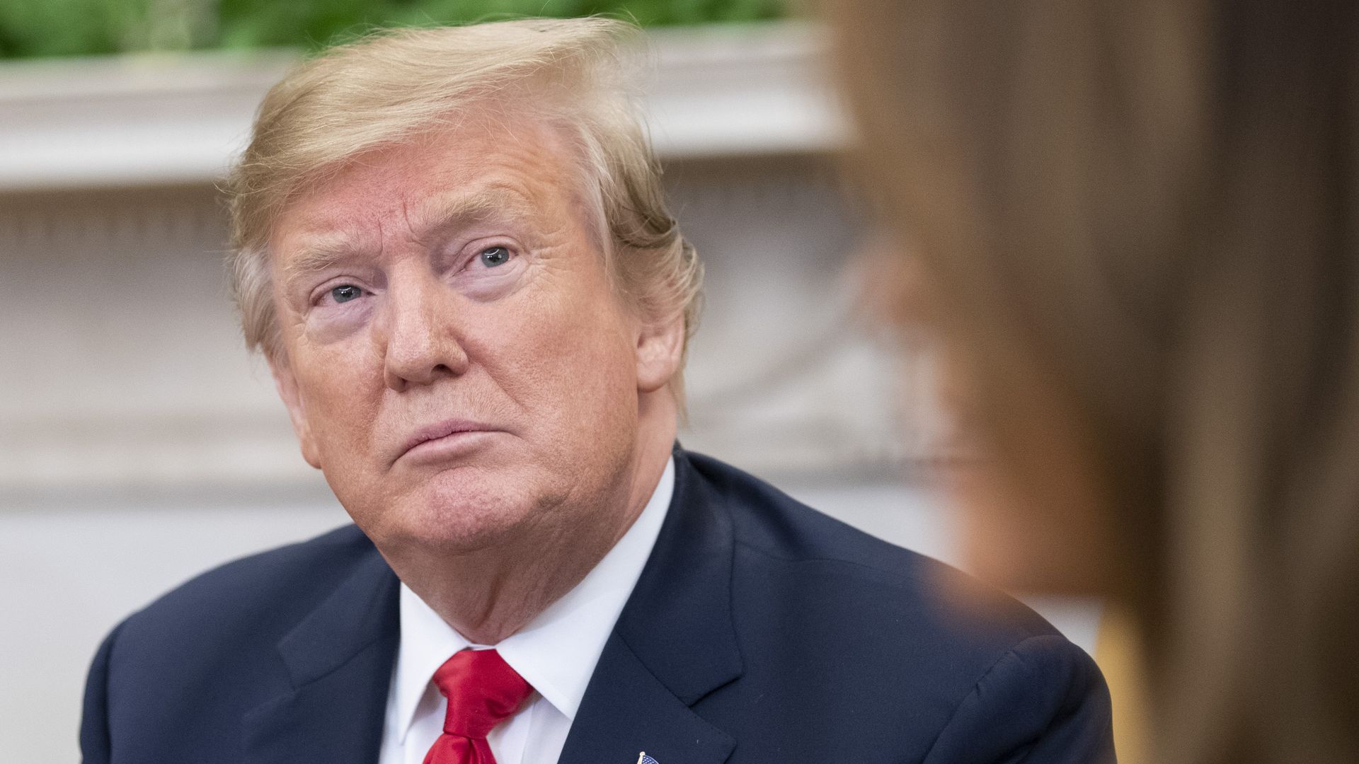 President Trump close up of face