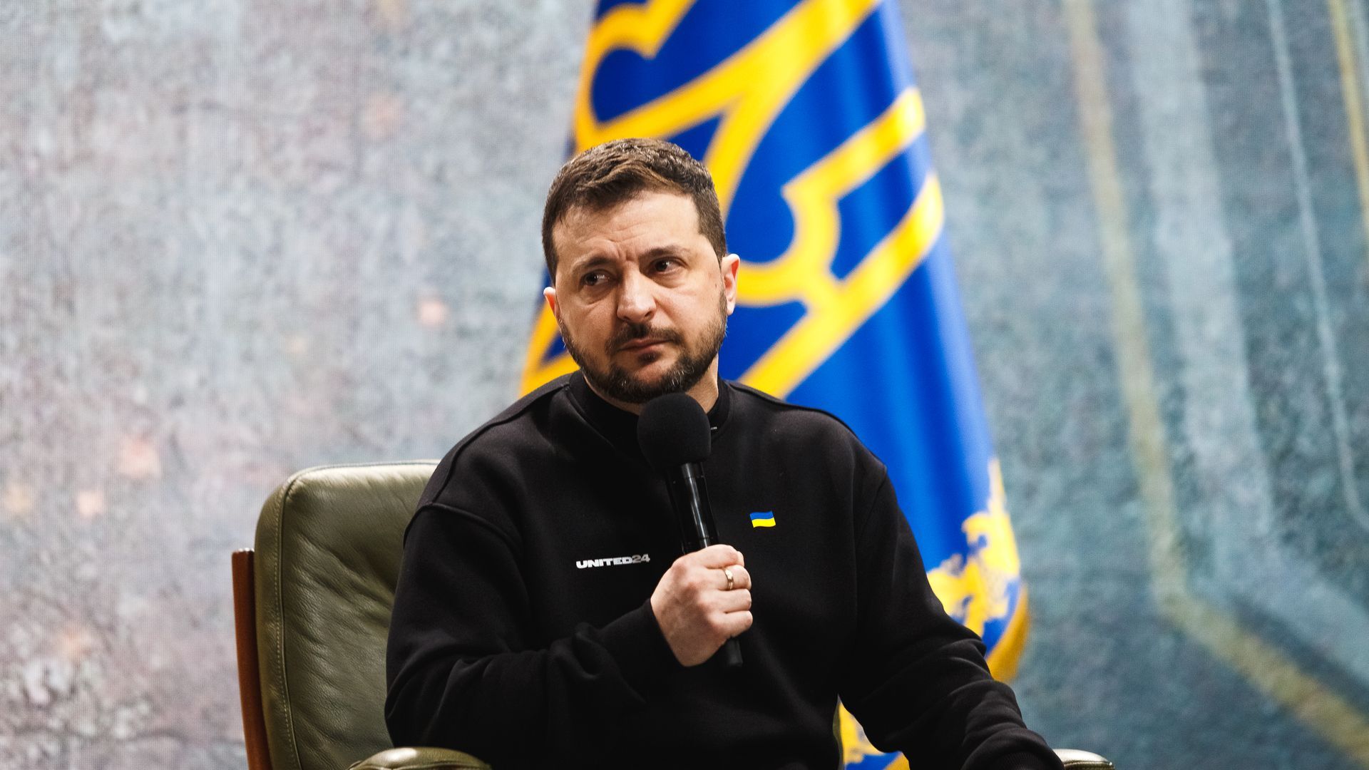 Zelensky holds a press conference. Photo: Yurii Stefanyak/Global Images Ukraine via Getty