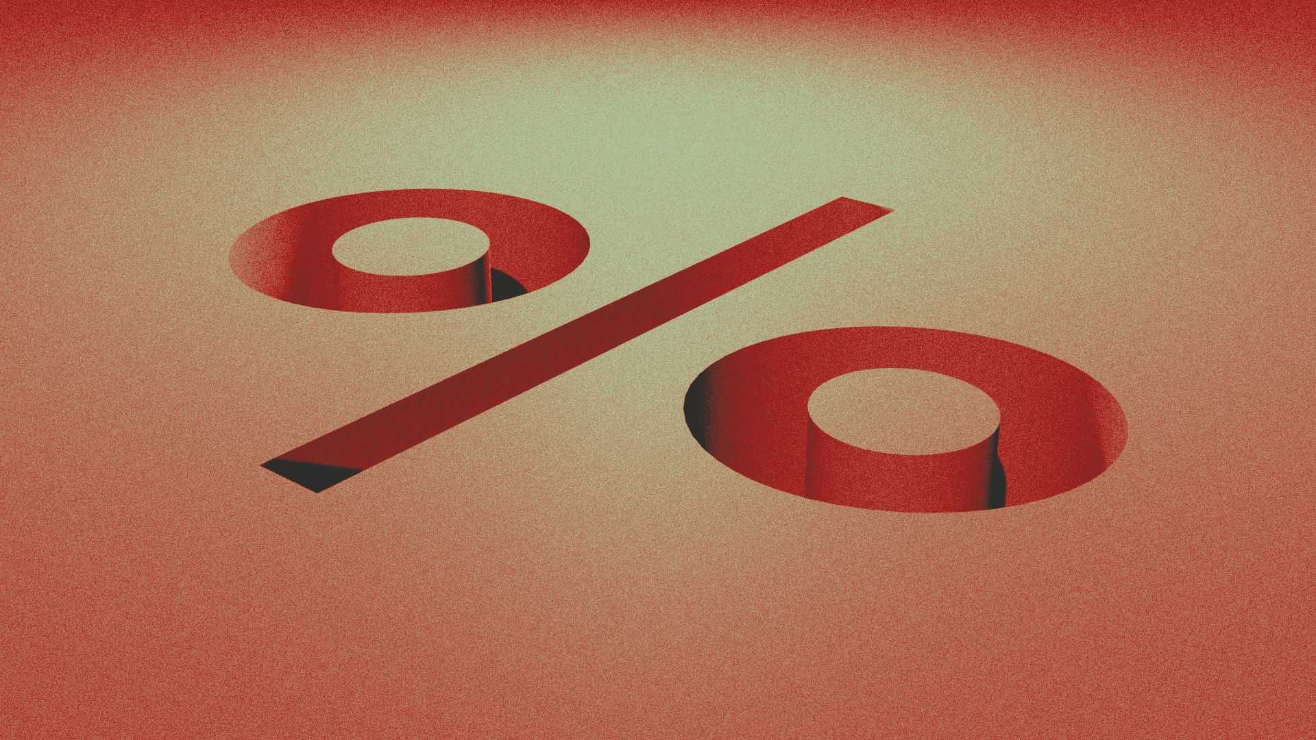 Illustration of a hole shaped like a percent sign.