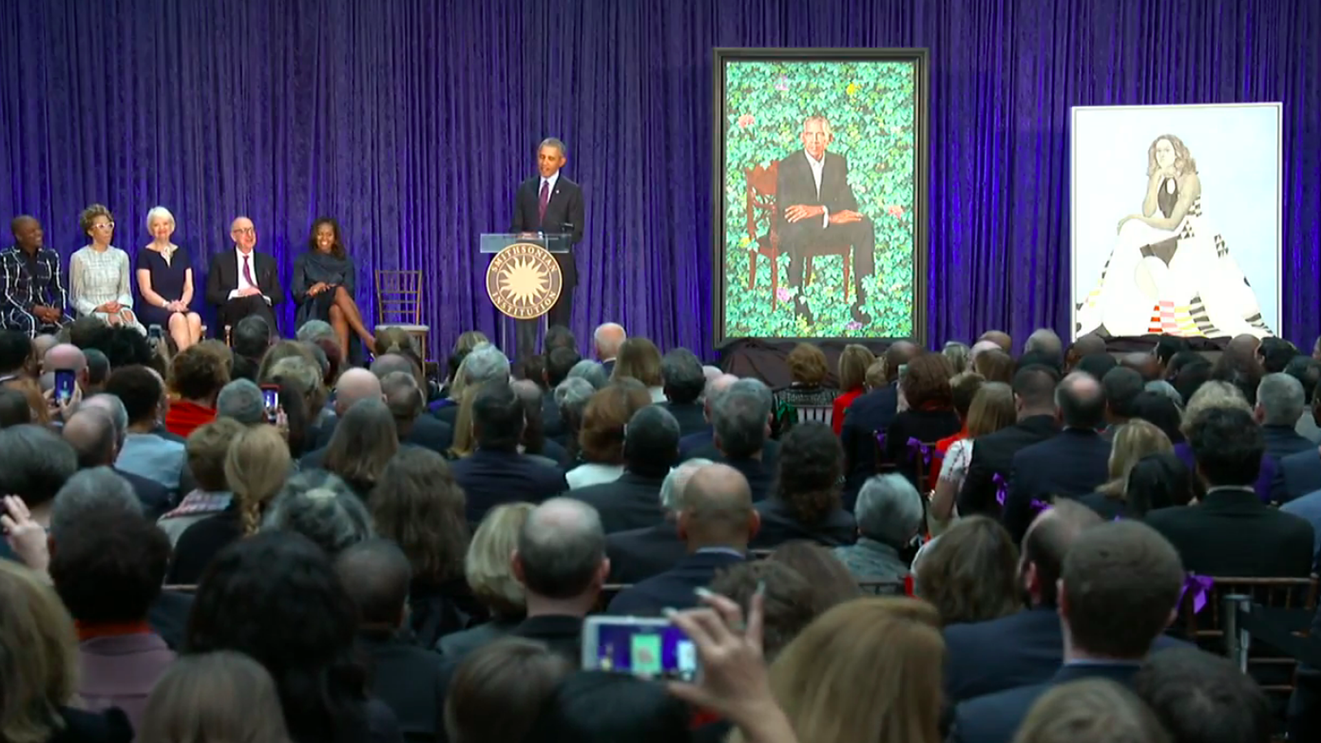 Obama at portrait unveiling