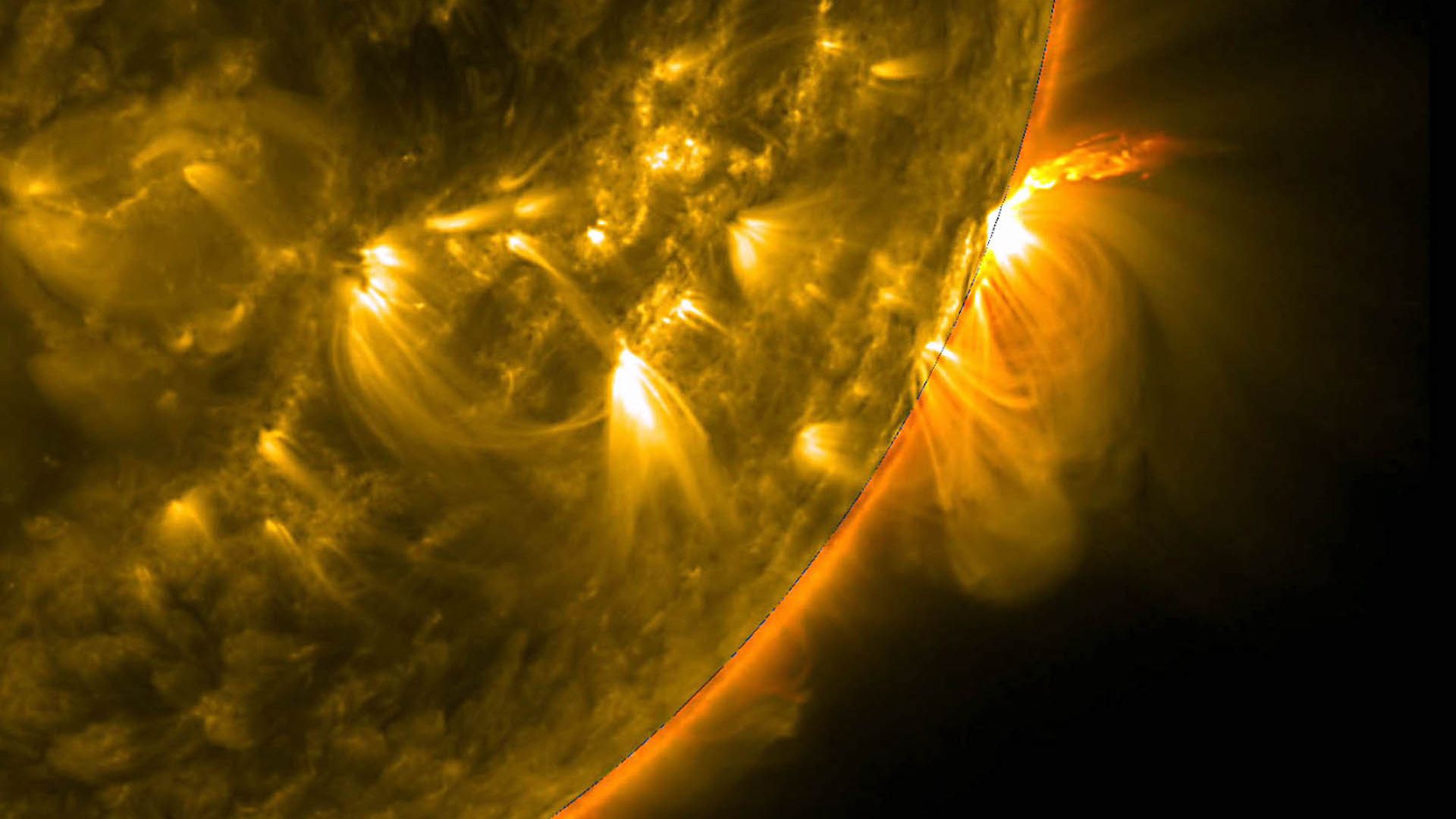 A photo of the sun.