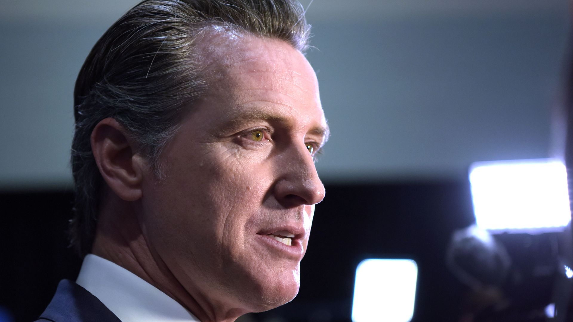 California Gov. Gavin Newsom speaking in Los Angeles in 2019.