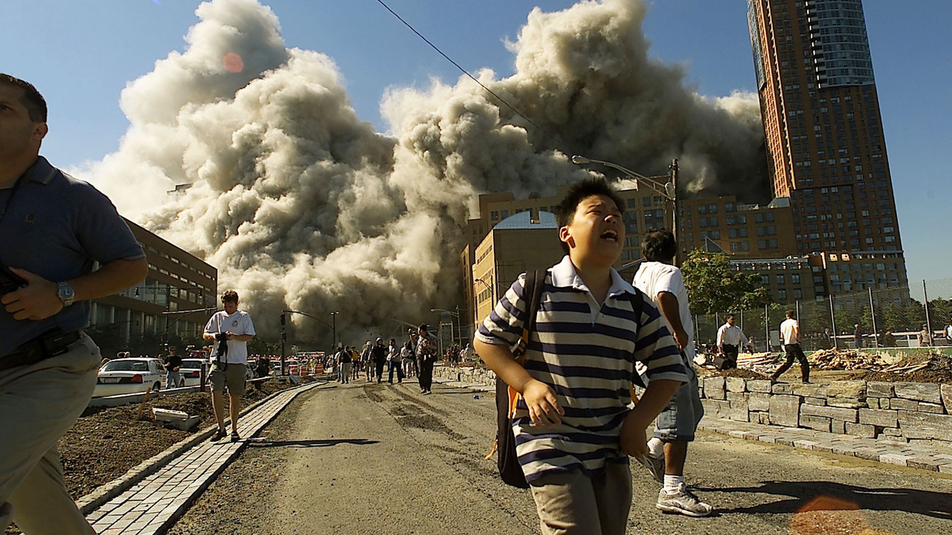 A photo of the Sept. 11, 2001 terrorist attacks in New York.
