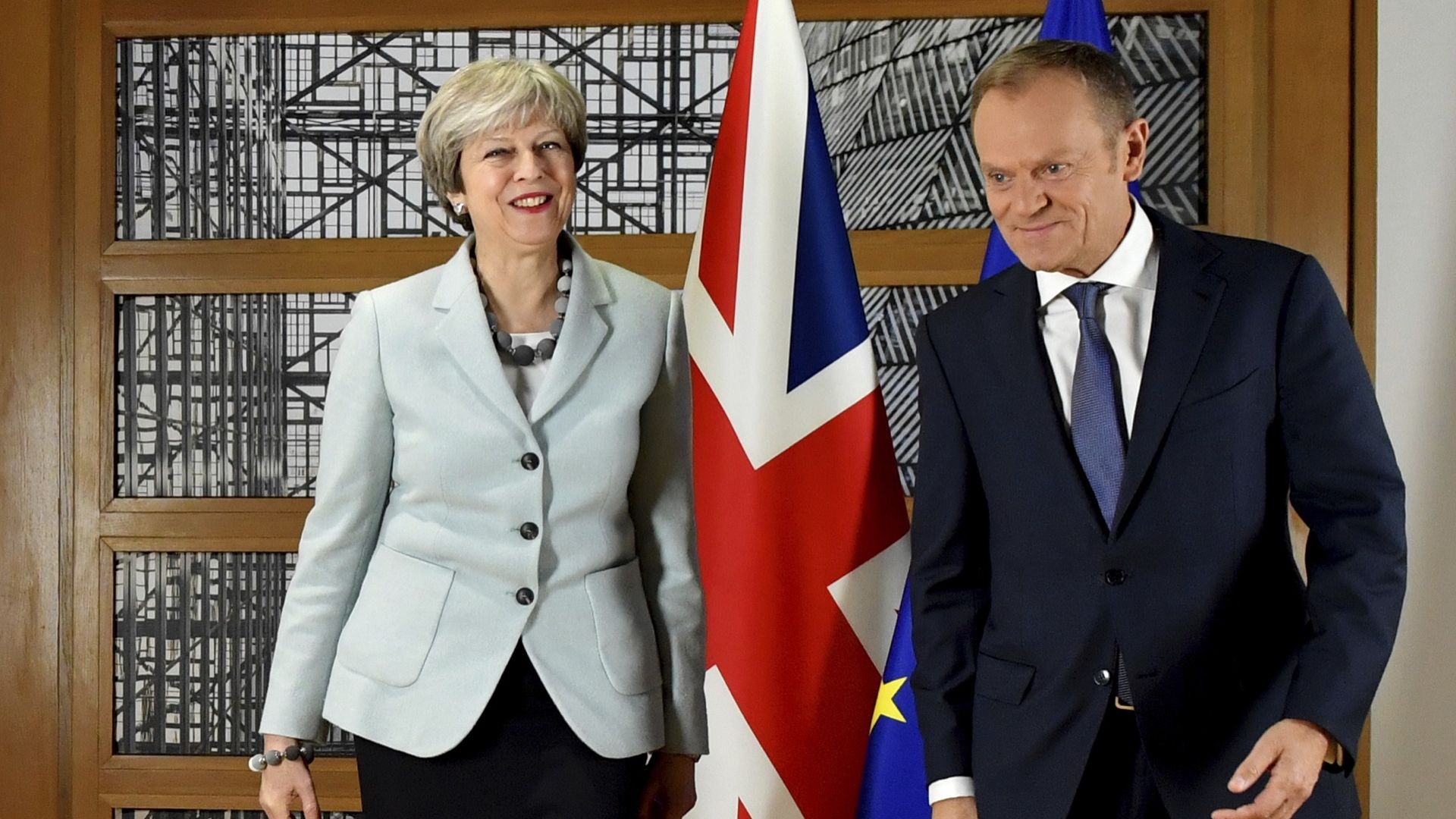 Prime Minister Theresa May and European Council President Donald Tusk