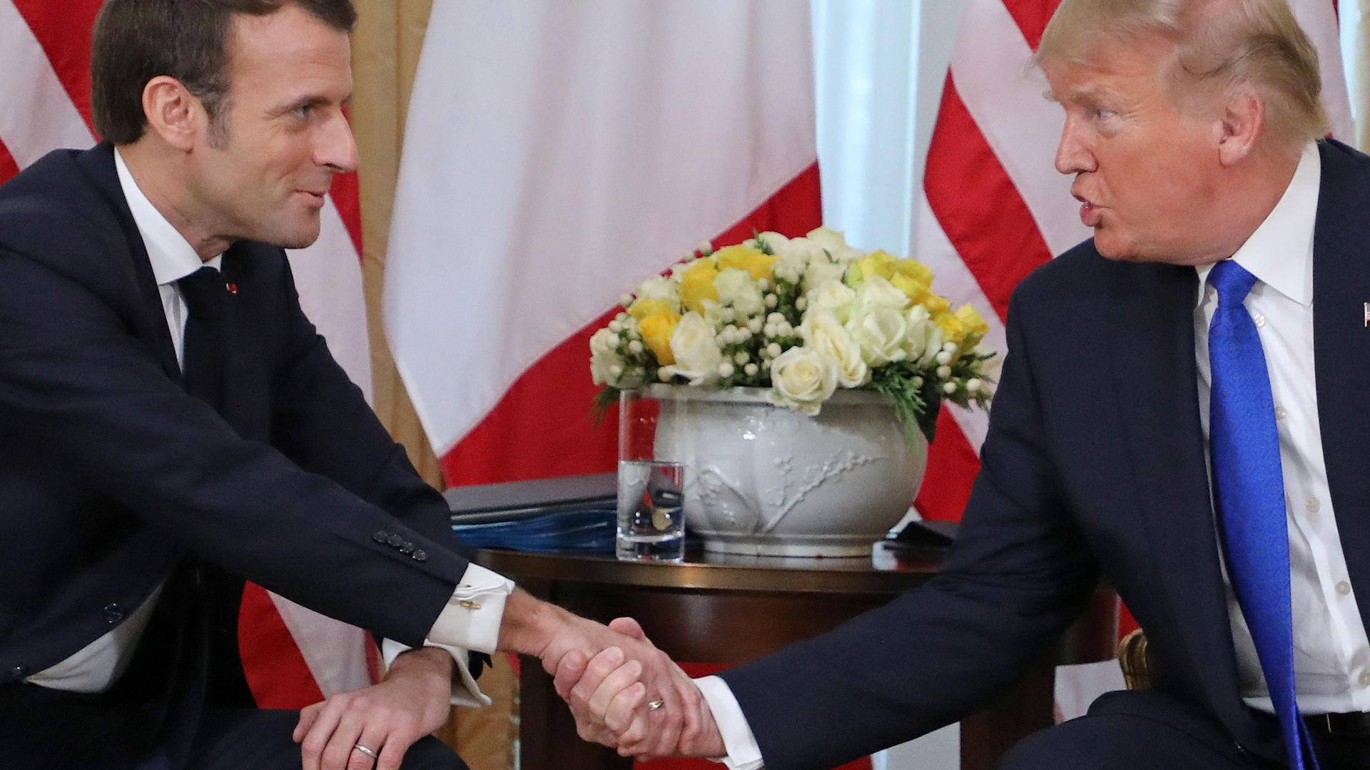 Trump and Macron on Dec. 3.