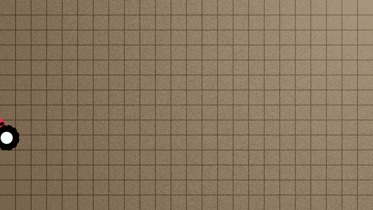 Illustration of a tractor moving across a stock chart grid, leaving a line behind it.