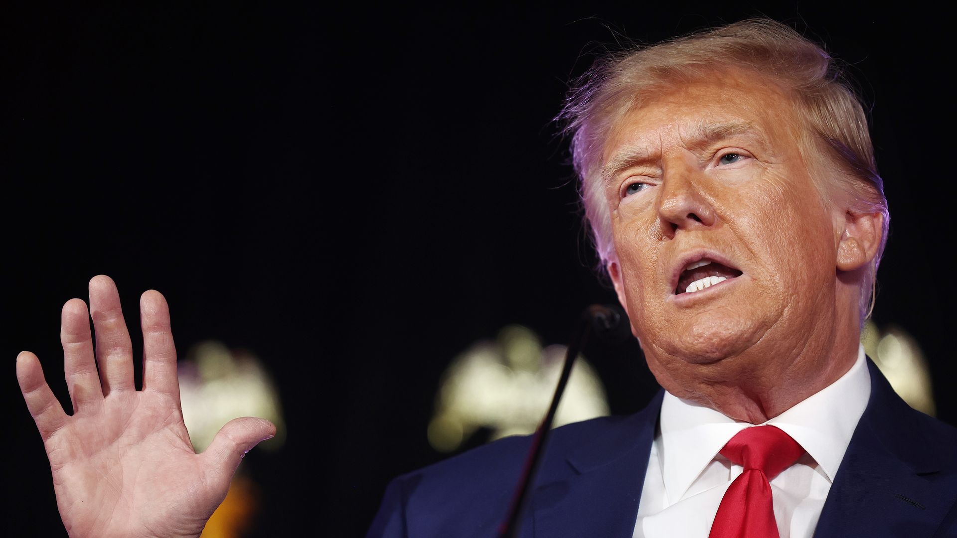 Trump on stage
