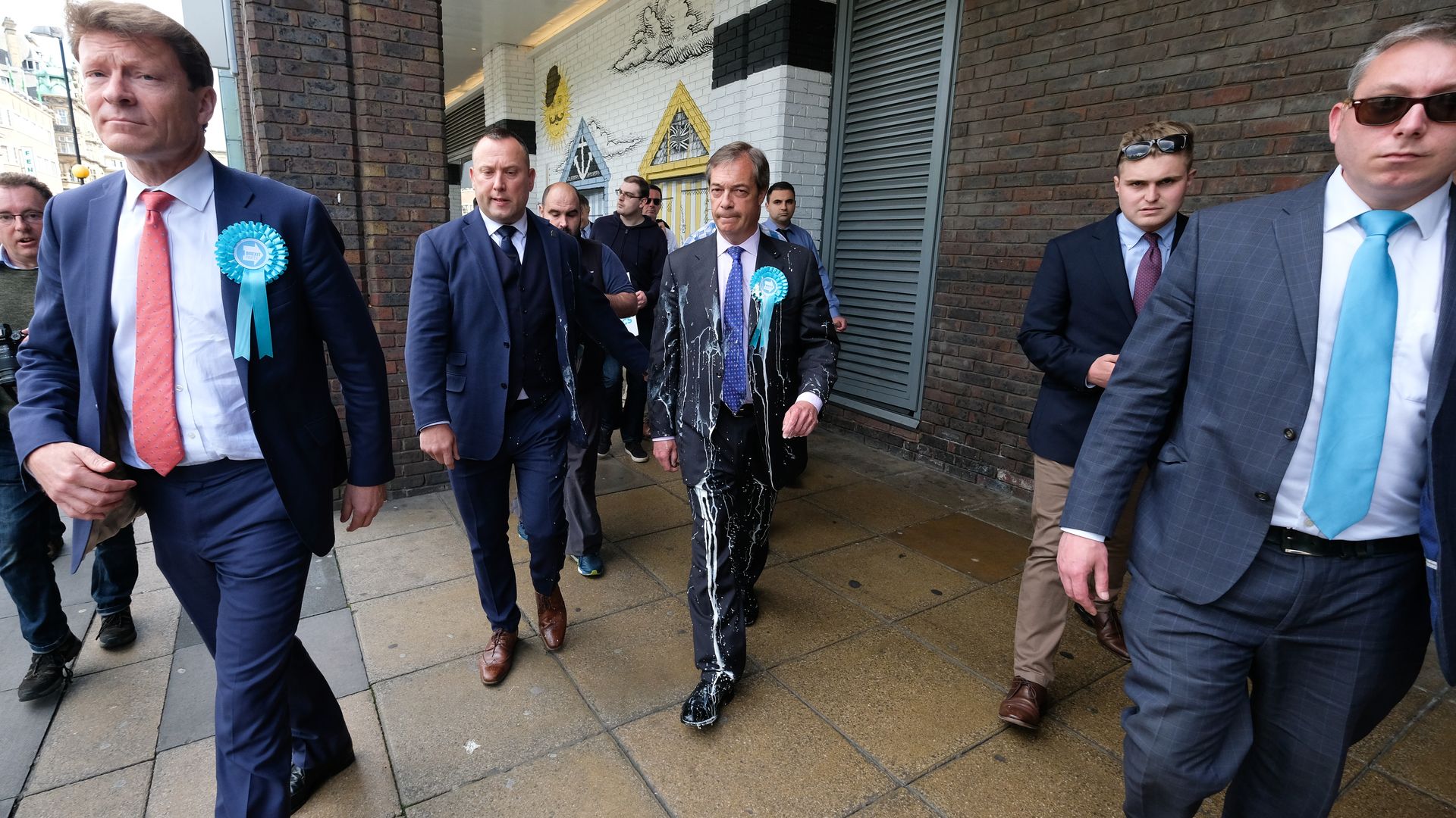 Farage after the milkshake incident