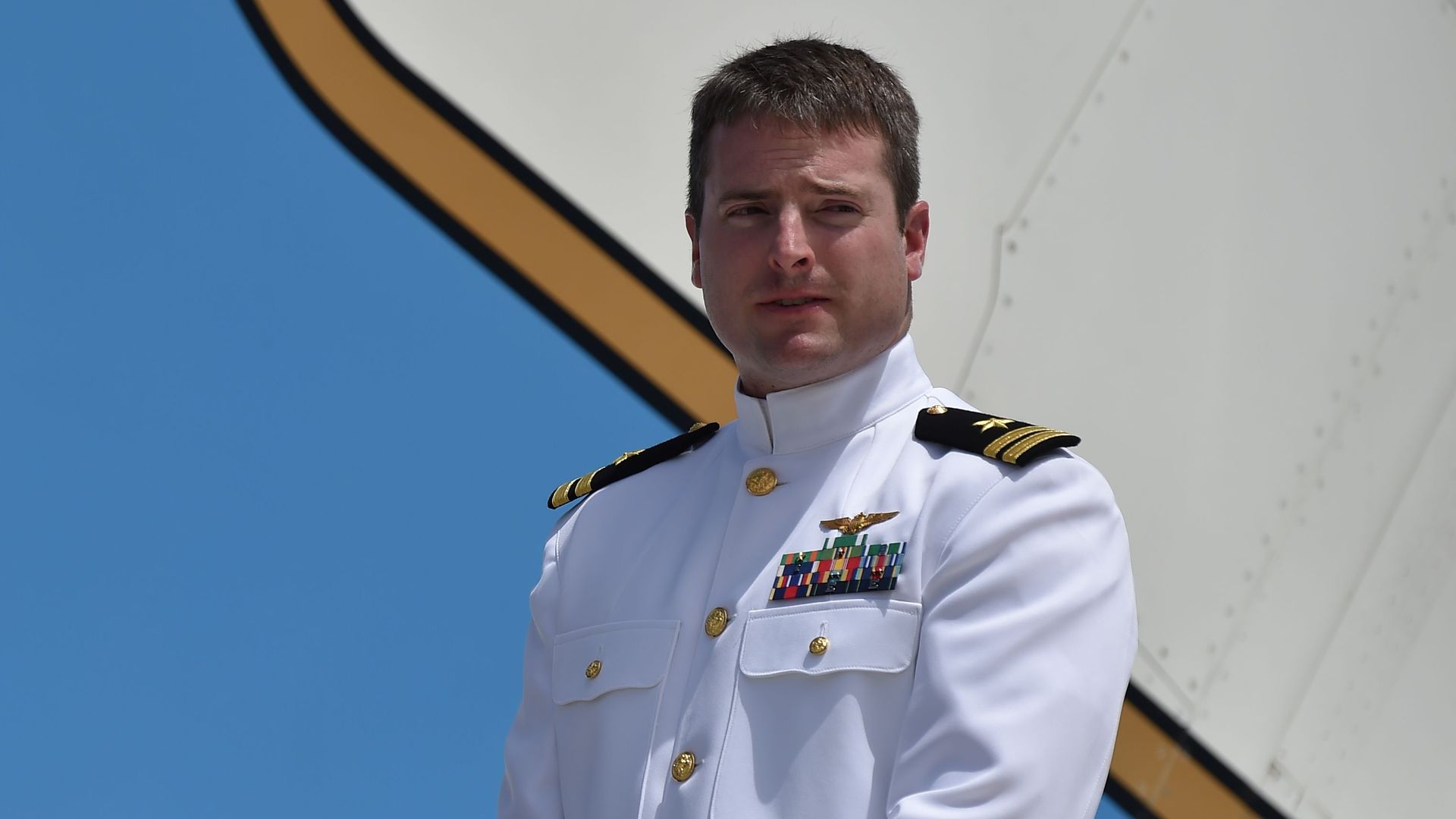 Jack McCain boards a plane after the memorial service for the late US Senator John McCain at the North Phoenix Baptist Church, August 30, 2018 in Phoenix, Arizona.