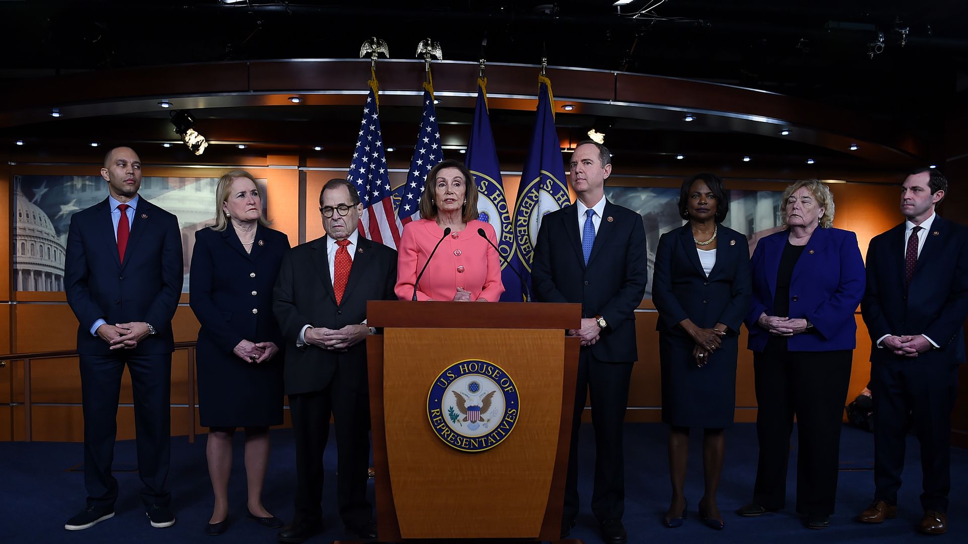 Nancy Pelosi and impeachment managers