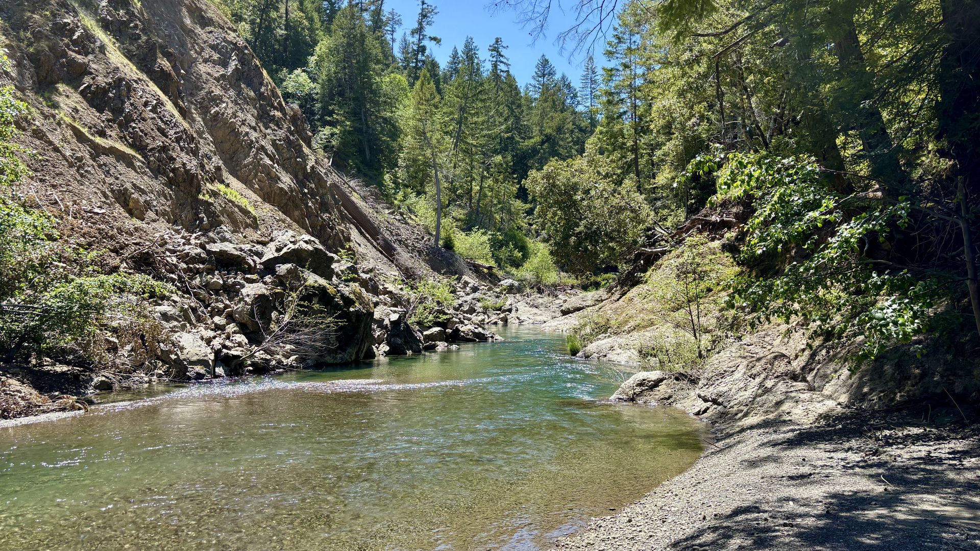 The Navarro River near Anderson Valley in Mendocino is pictured.